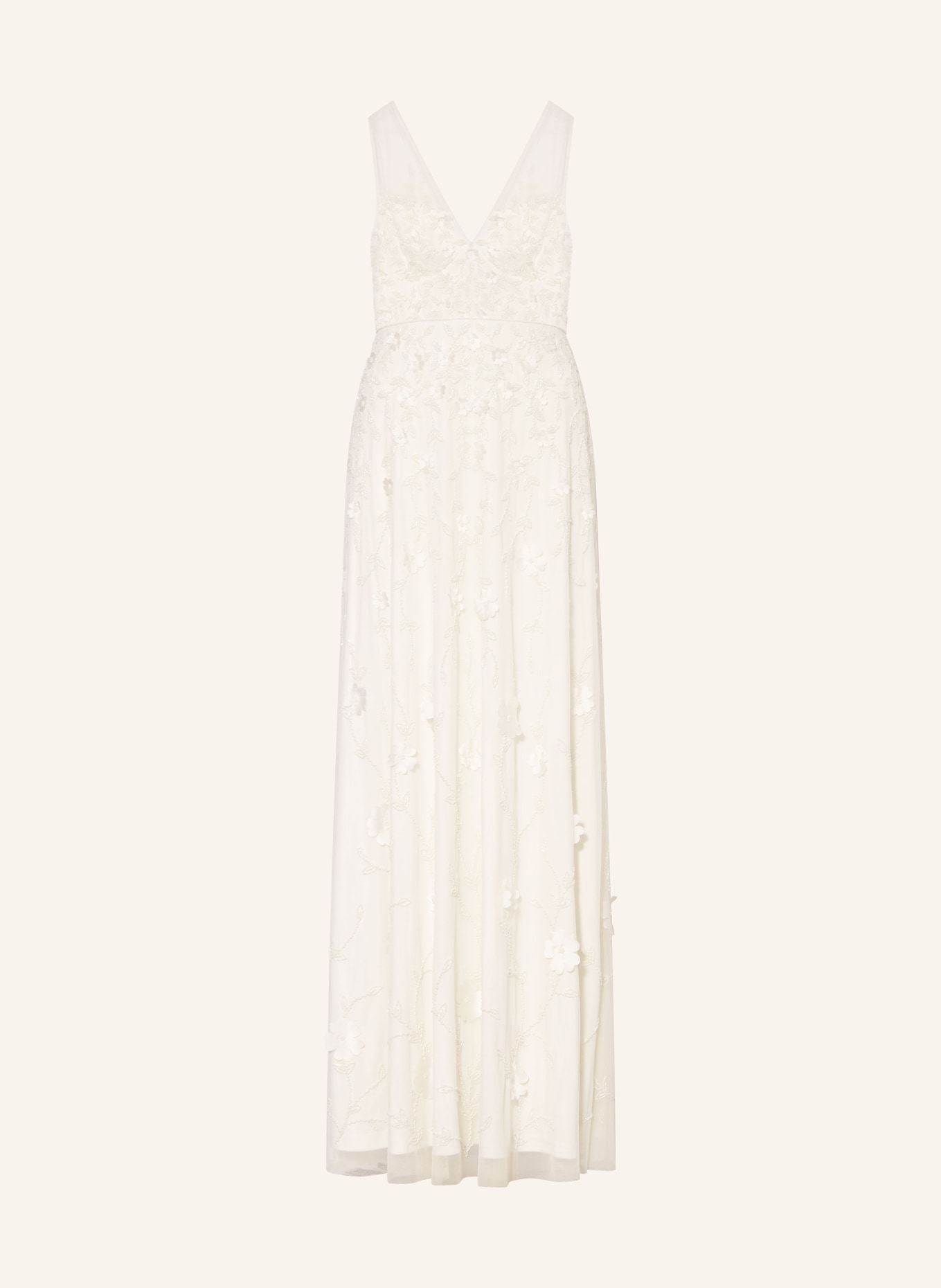 ADRIANNA PAPELL Avondjurk met sieradenparels: ECRU