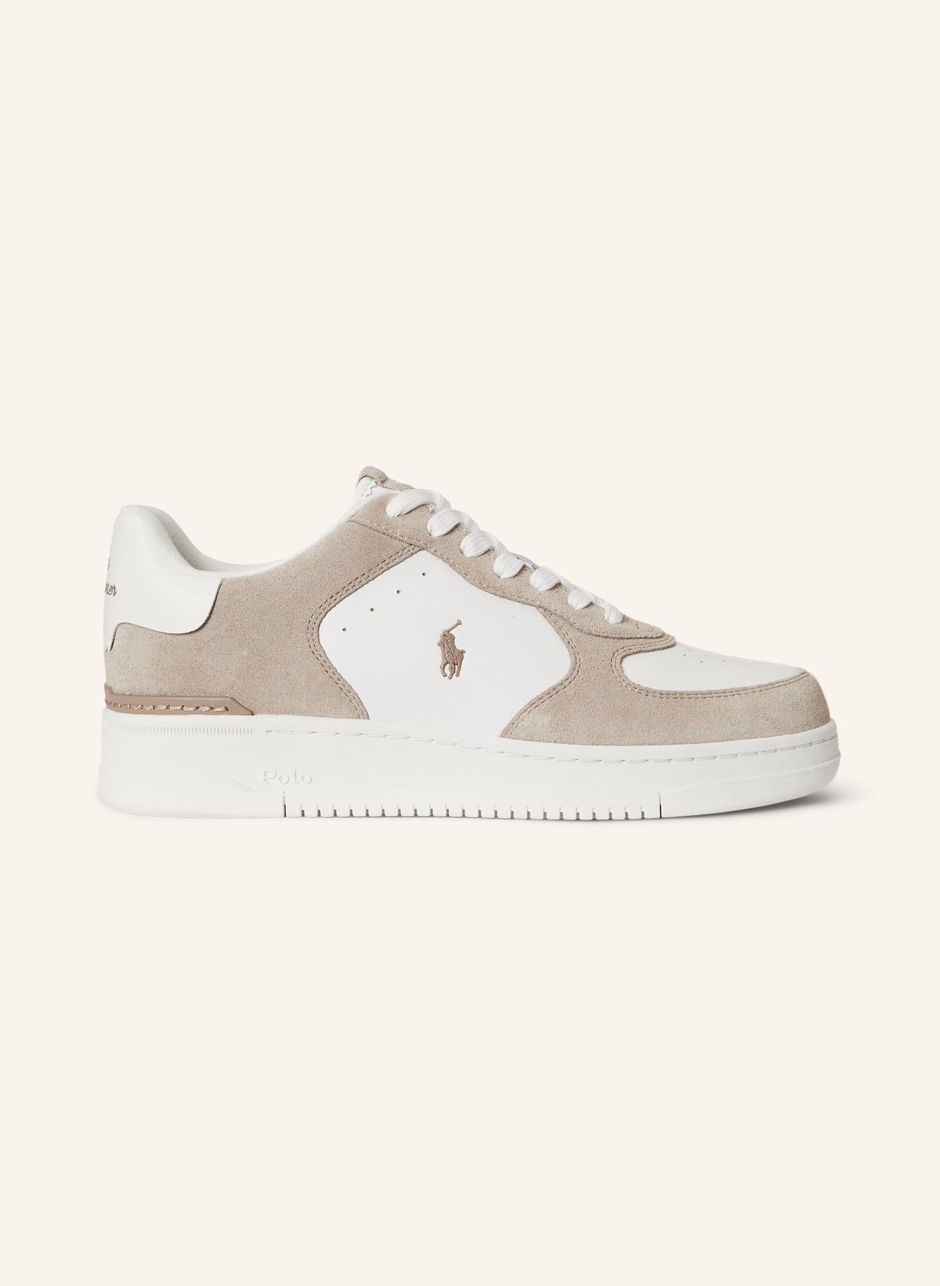POLO RALPH LAUREN Sneaker: WEISS / BEIGE
