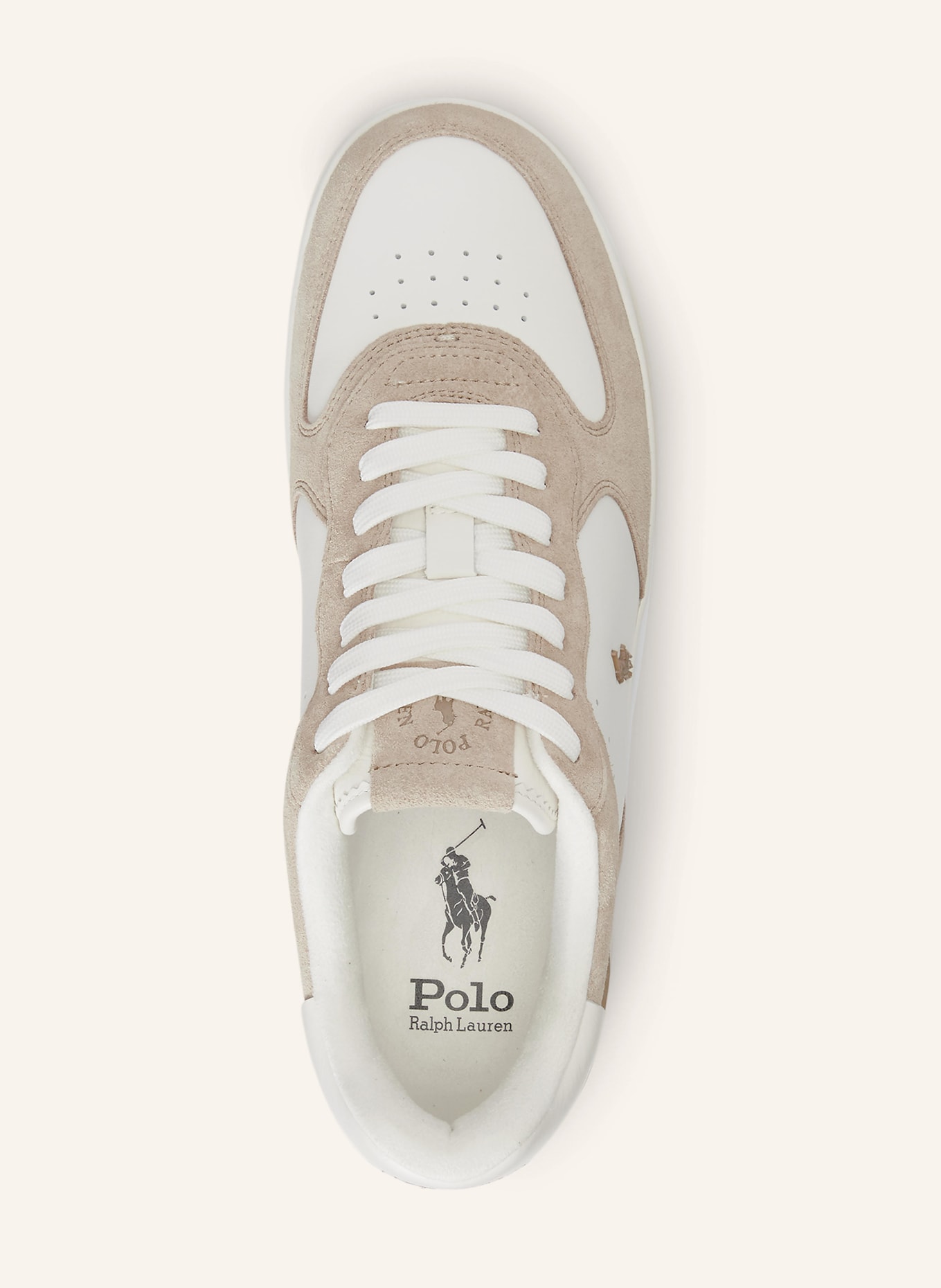 POLO RALPH LAUREN Sneaker: WEISS / BEIGE