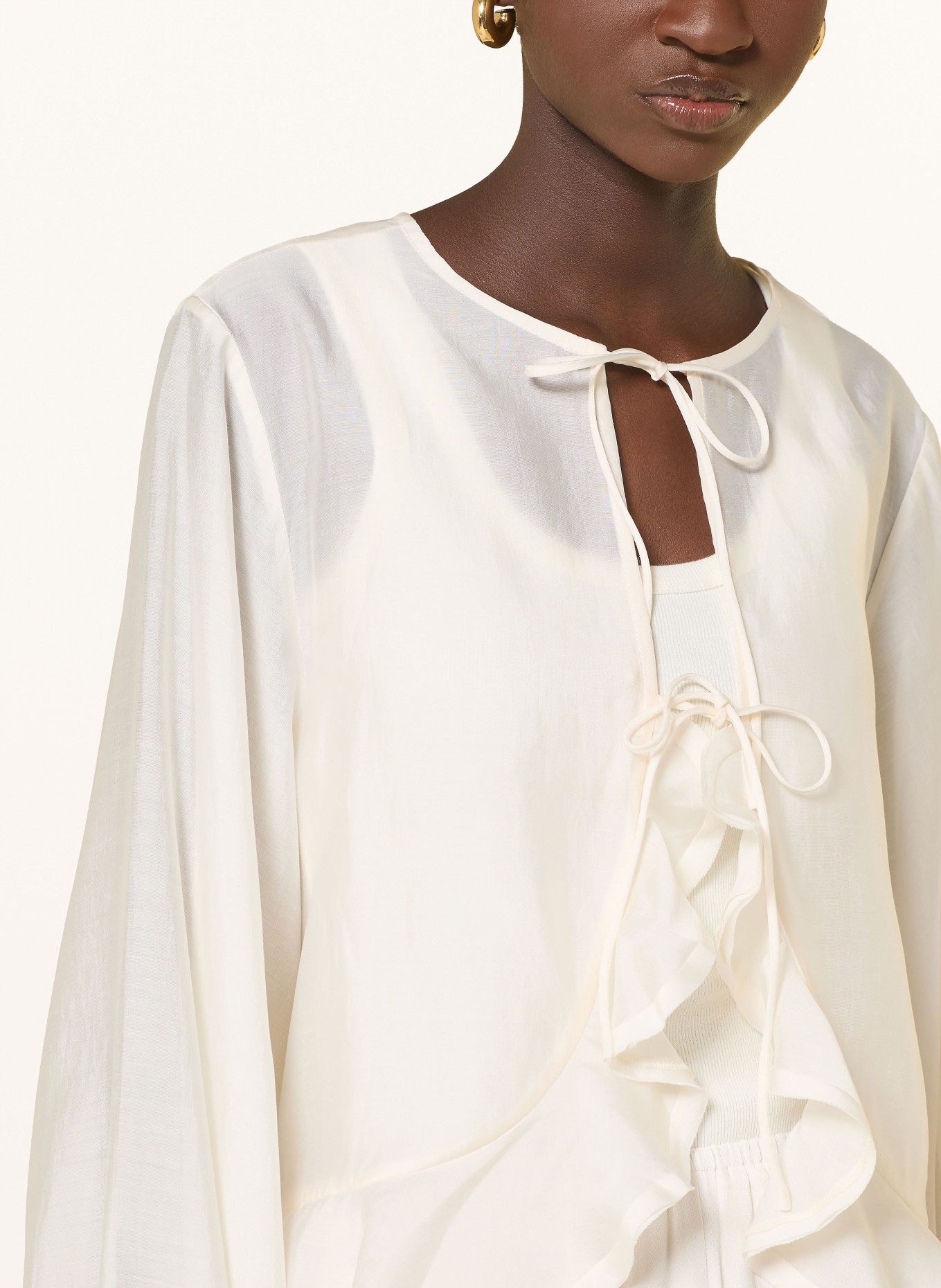 CPH MUSE CMMOLLY blouse with flounces: ECRU