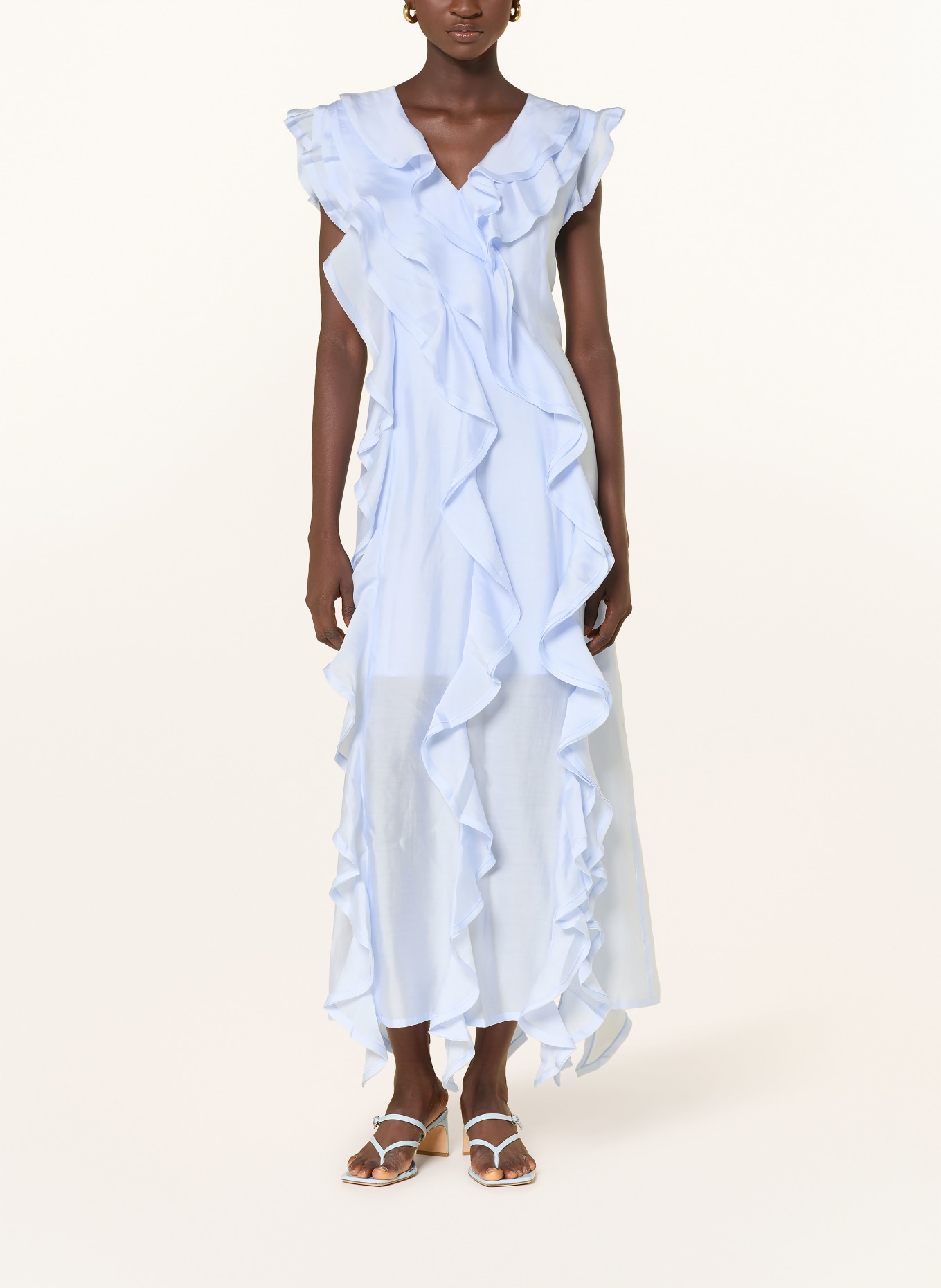 CPH MUSE Kleid CMMOLLY mit Volants: HELLBLAU