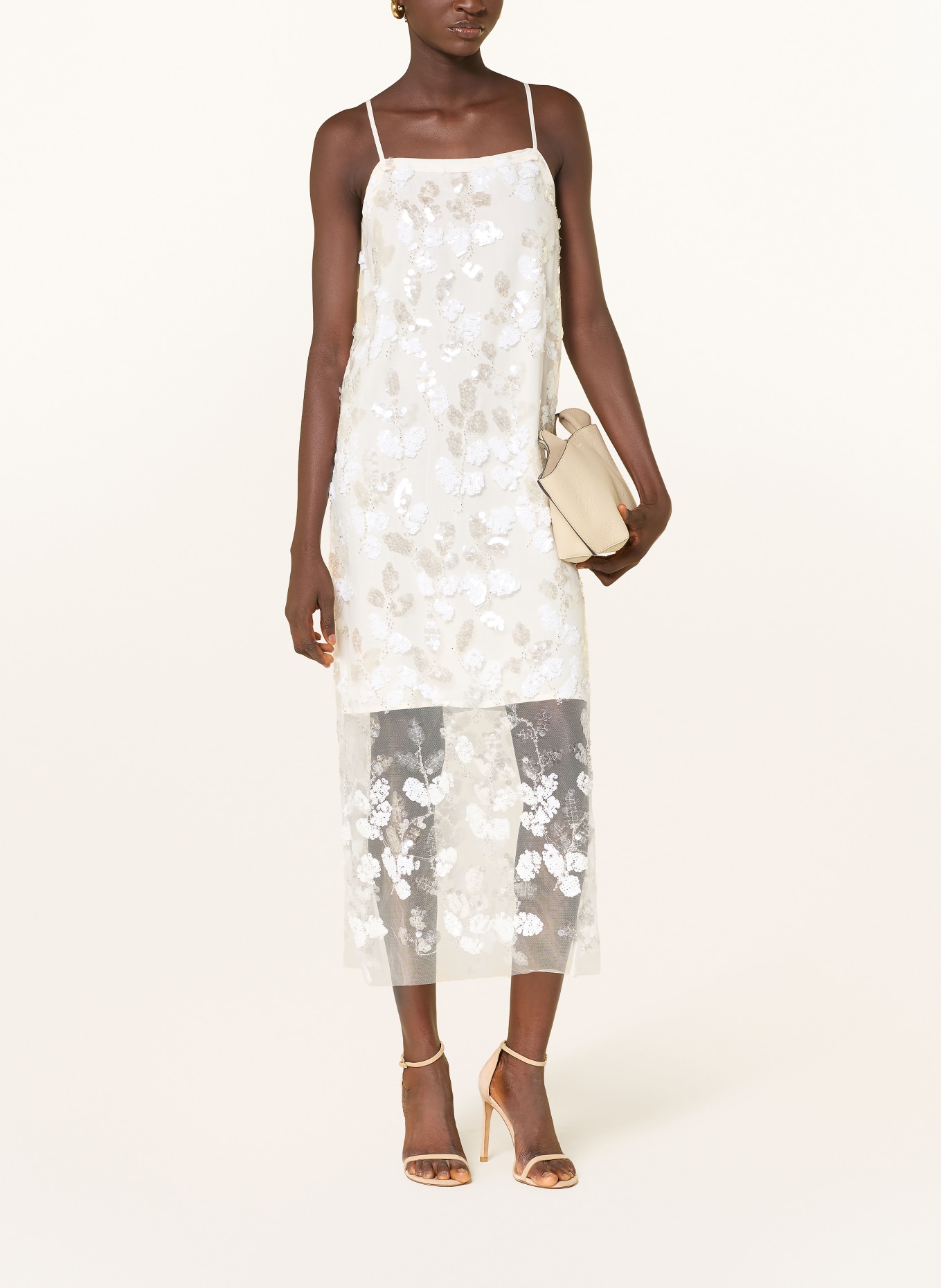 CPH MUSE Jurk CMZIA met pailletten: ECRU