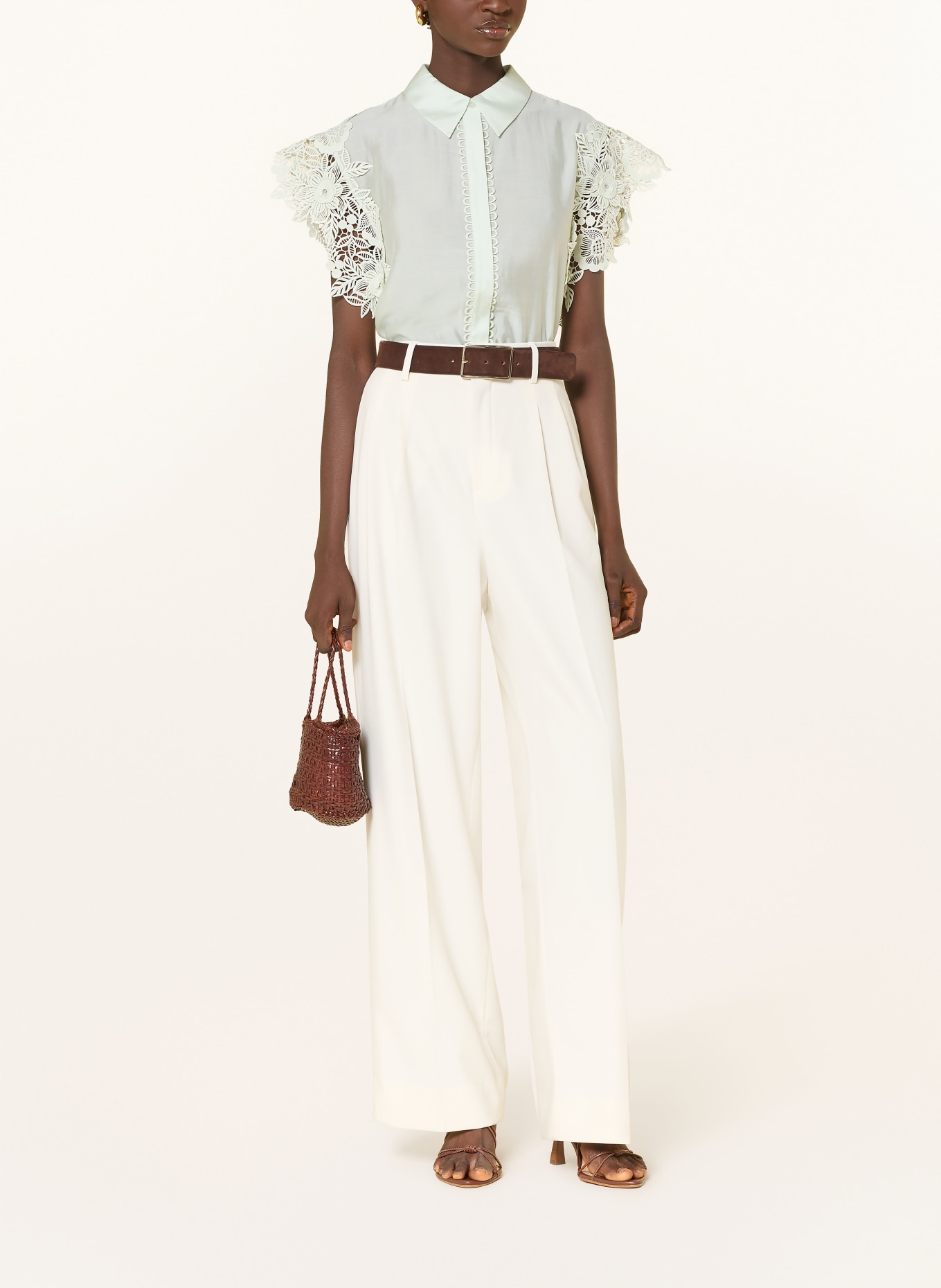 CPH MUSE Hemdbluse CMMOLLY mit Spitze: HELLGRÜN