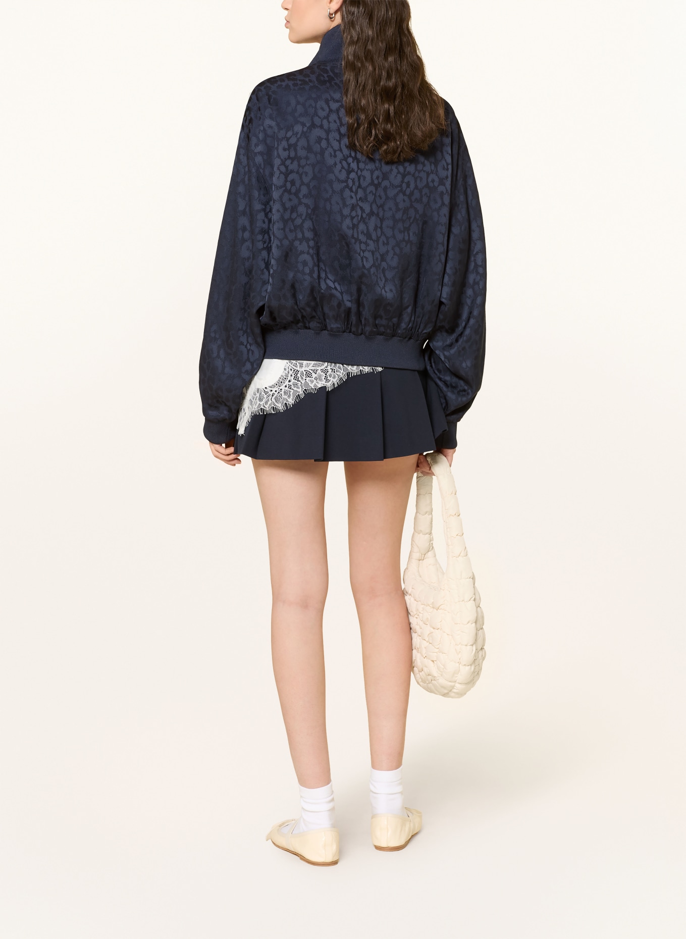 Lala Berlin Satynowa kurtka THARA: GRANATOWY