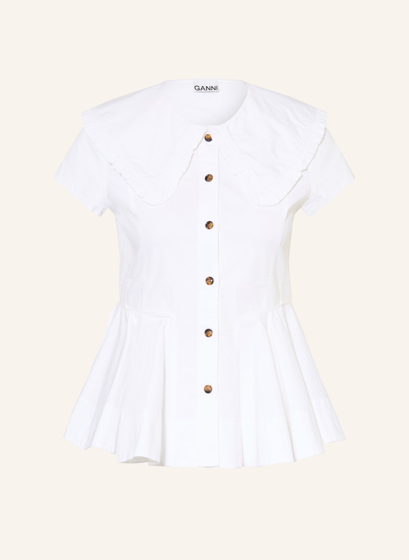 GANNI Bluse: WEISS