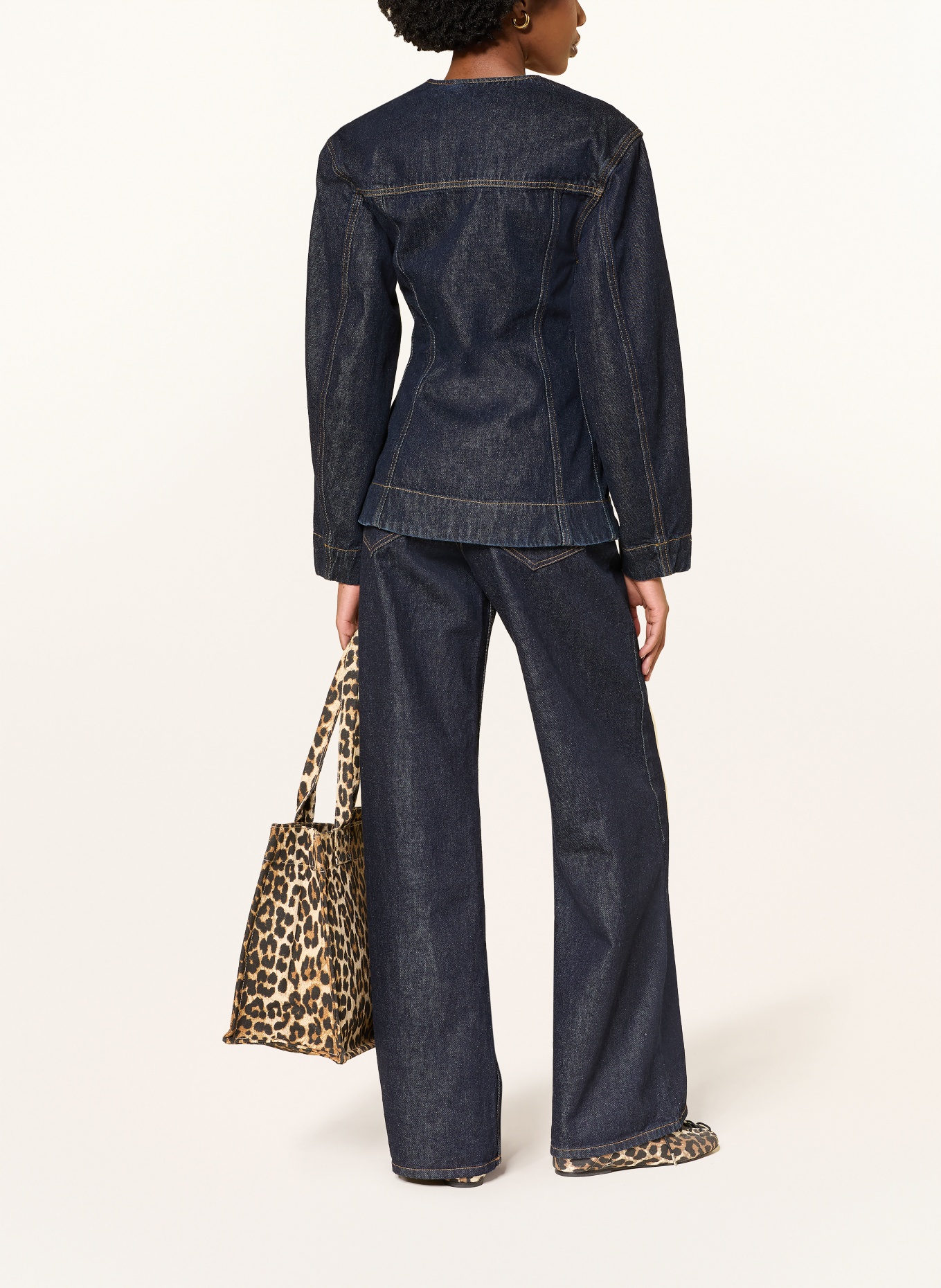 GANNI džínové sako: TMAVĚ MODRÁ