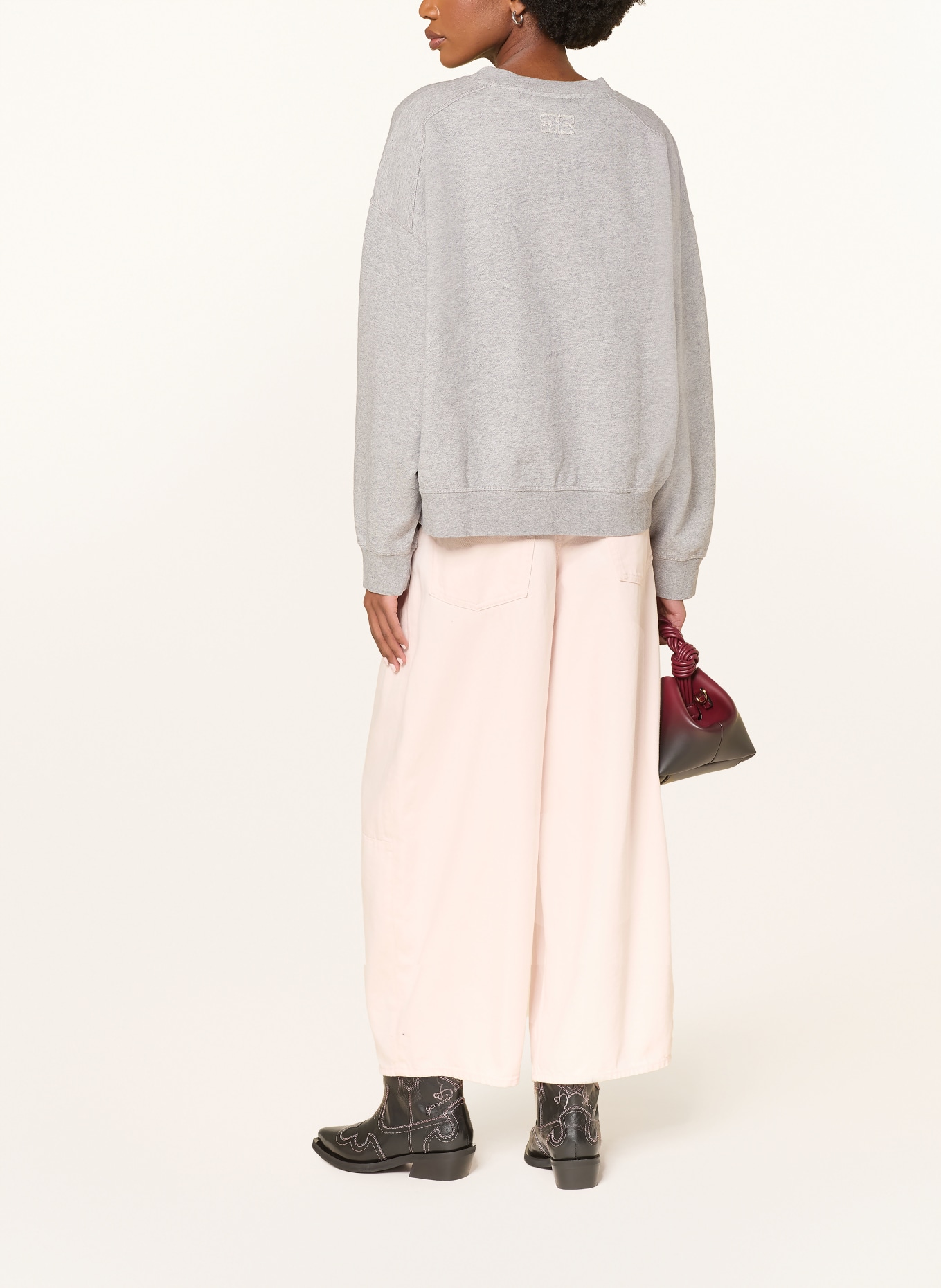 GANNI mikina: ŠEDÁ