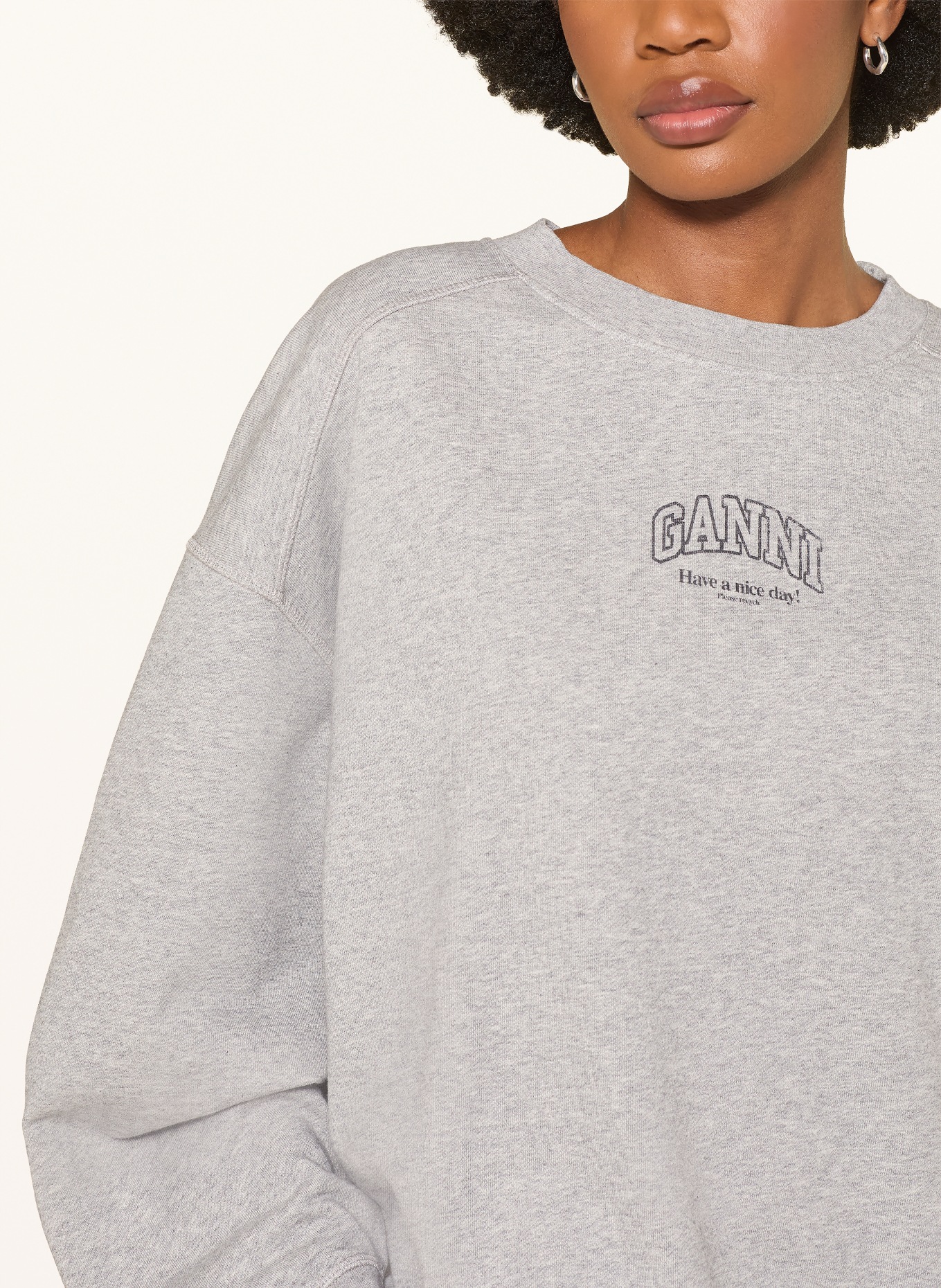 GANNI mikina: ŠEDÁ