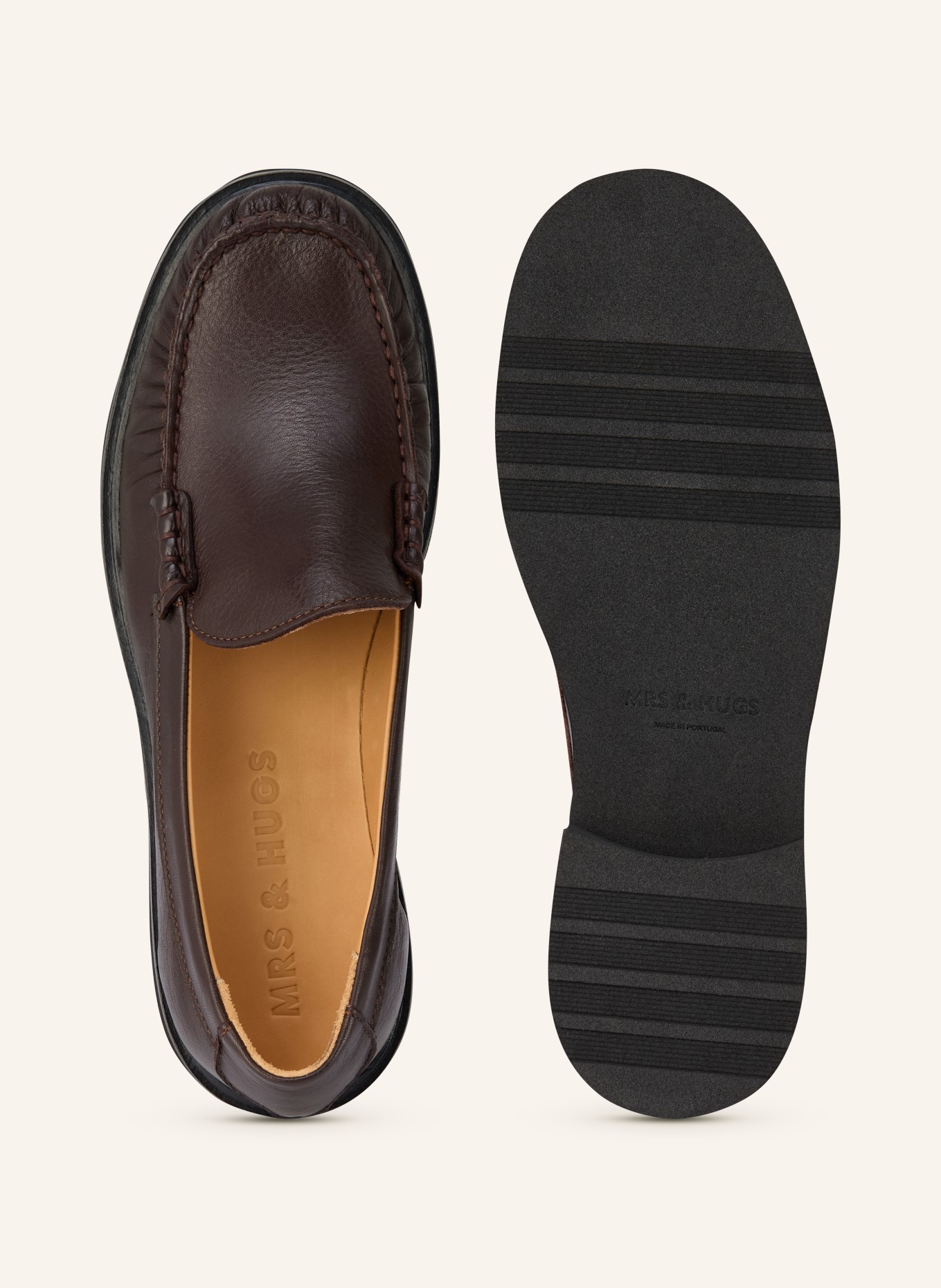 MRS & HUGS loafer: DARK BROWN / BLACK