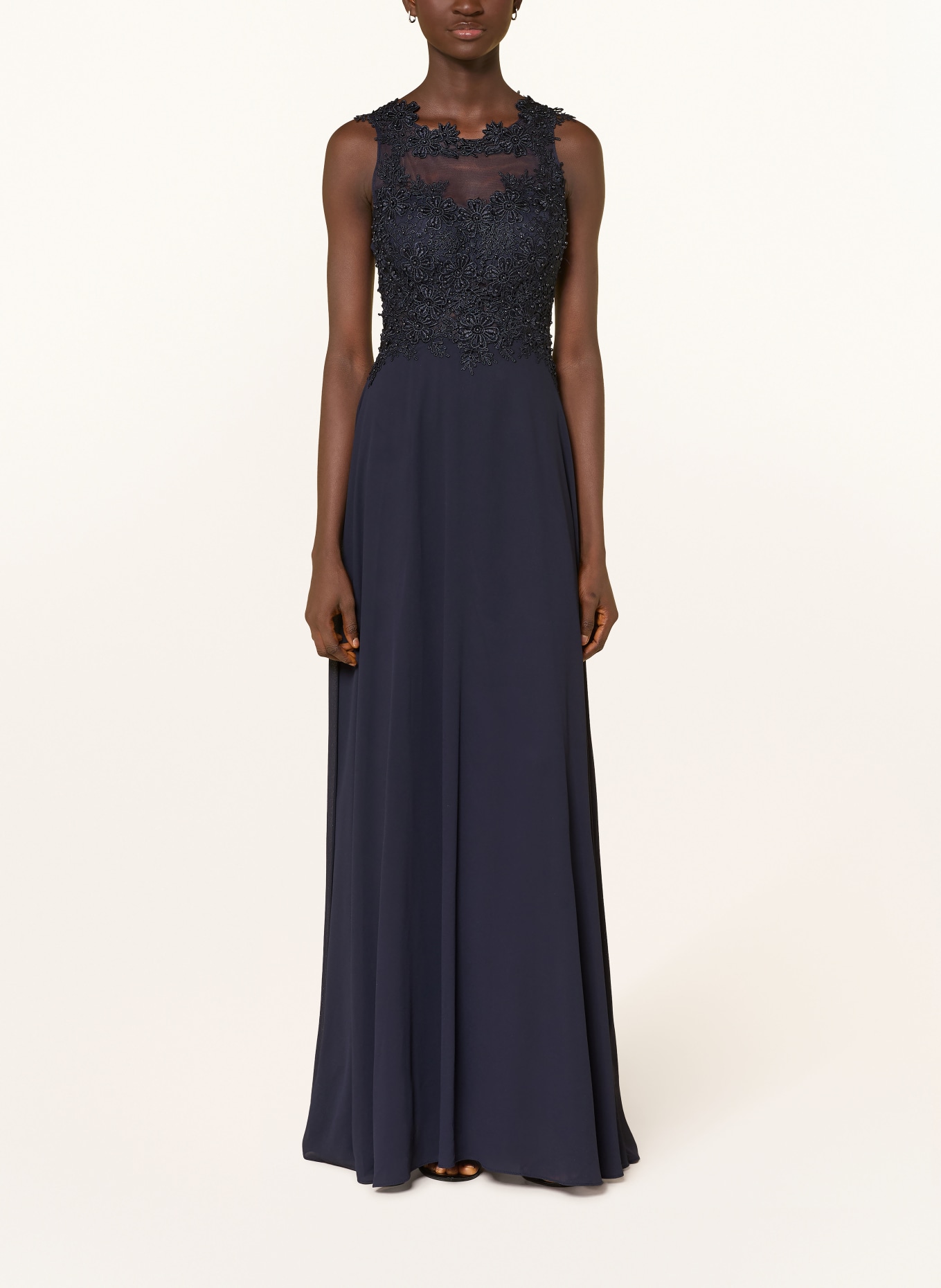 APART Evening gown with lace: DARK BLUE