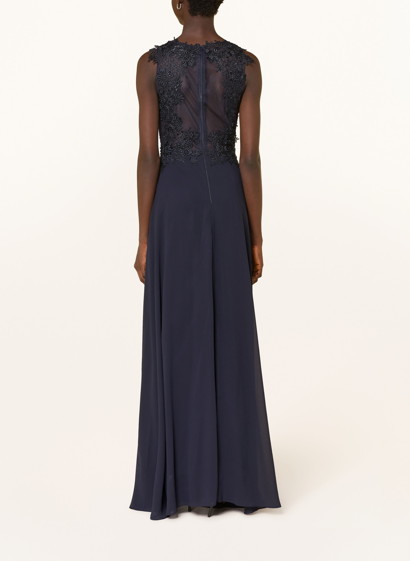 APART Evening gown with lace: DARK BLUE