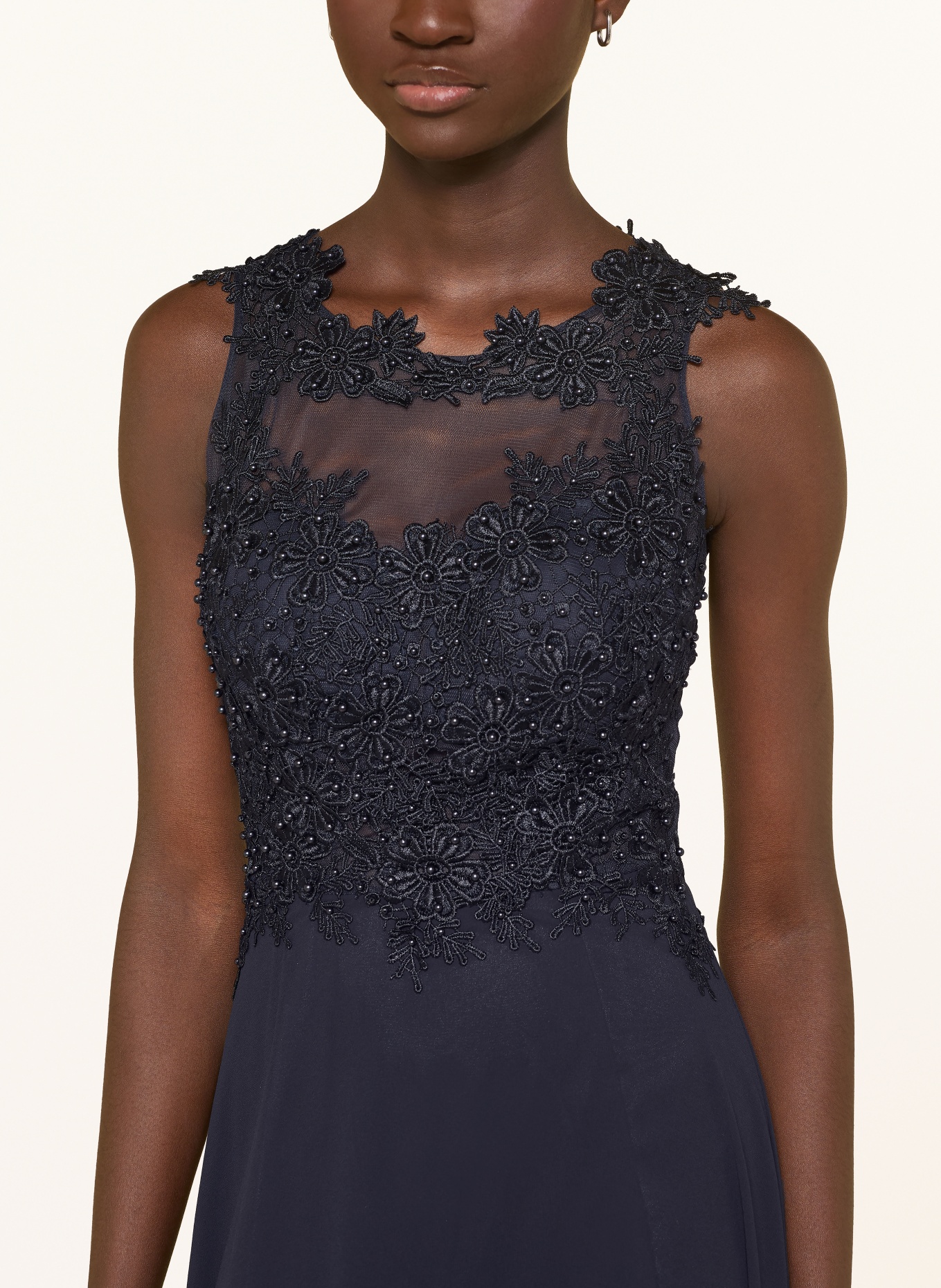 APART Evening gown with lace: DARK BLUE