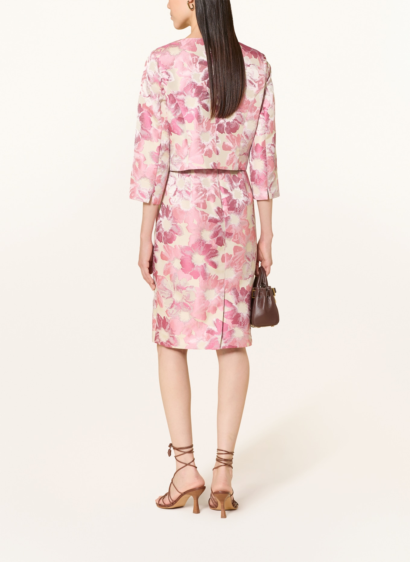 APART Boléro jacquard à manches 3/4: ÉCRU / VIEUX ROSE / ROSE