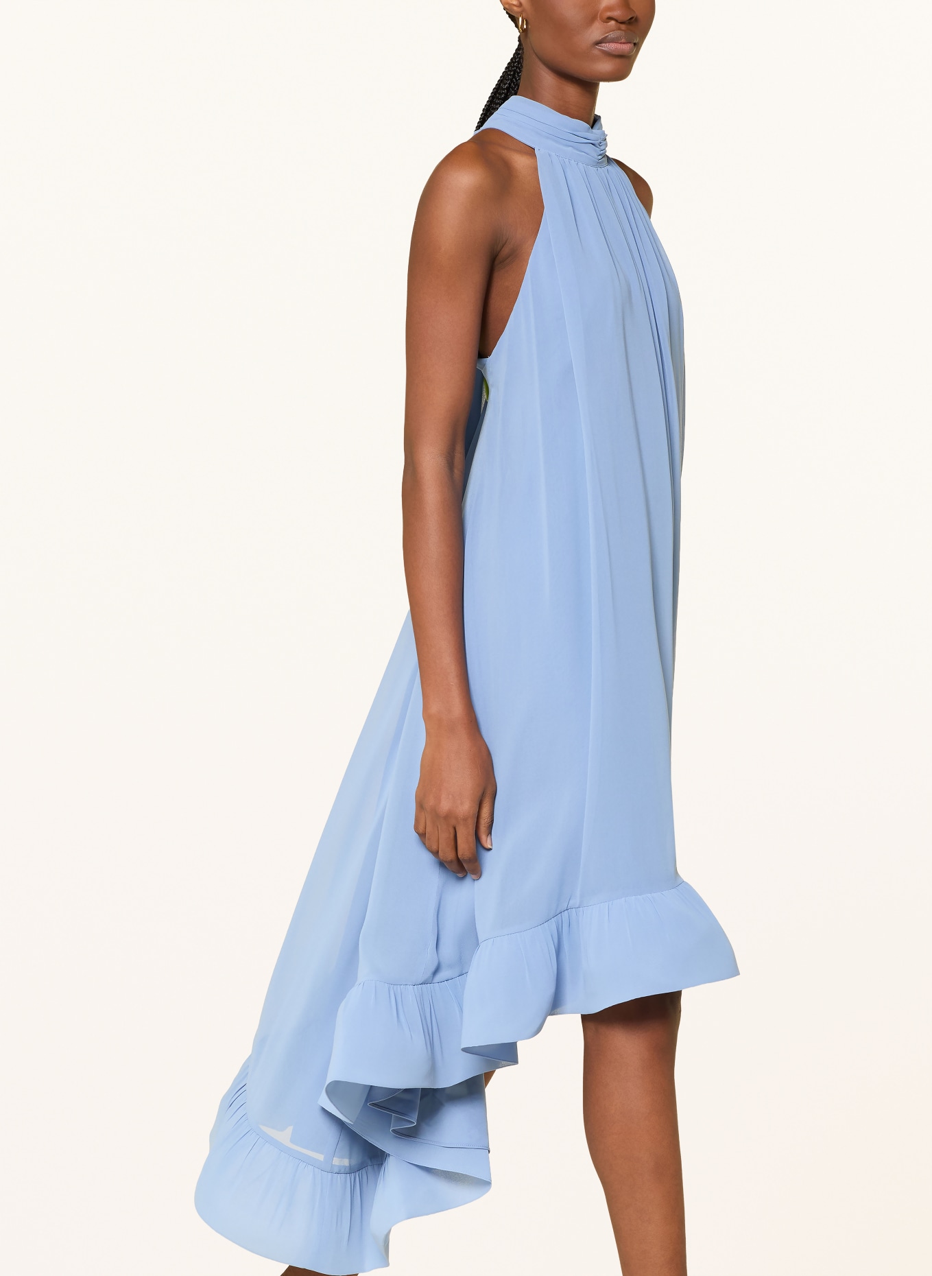 APART Robe de soirée à volants: BLEU CLAIR