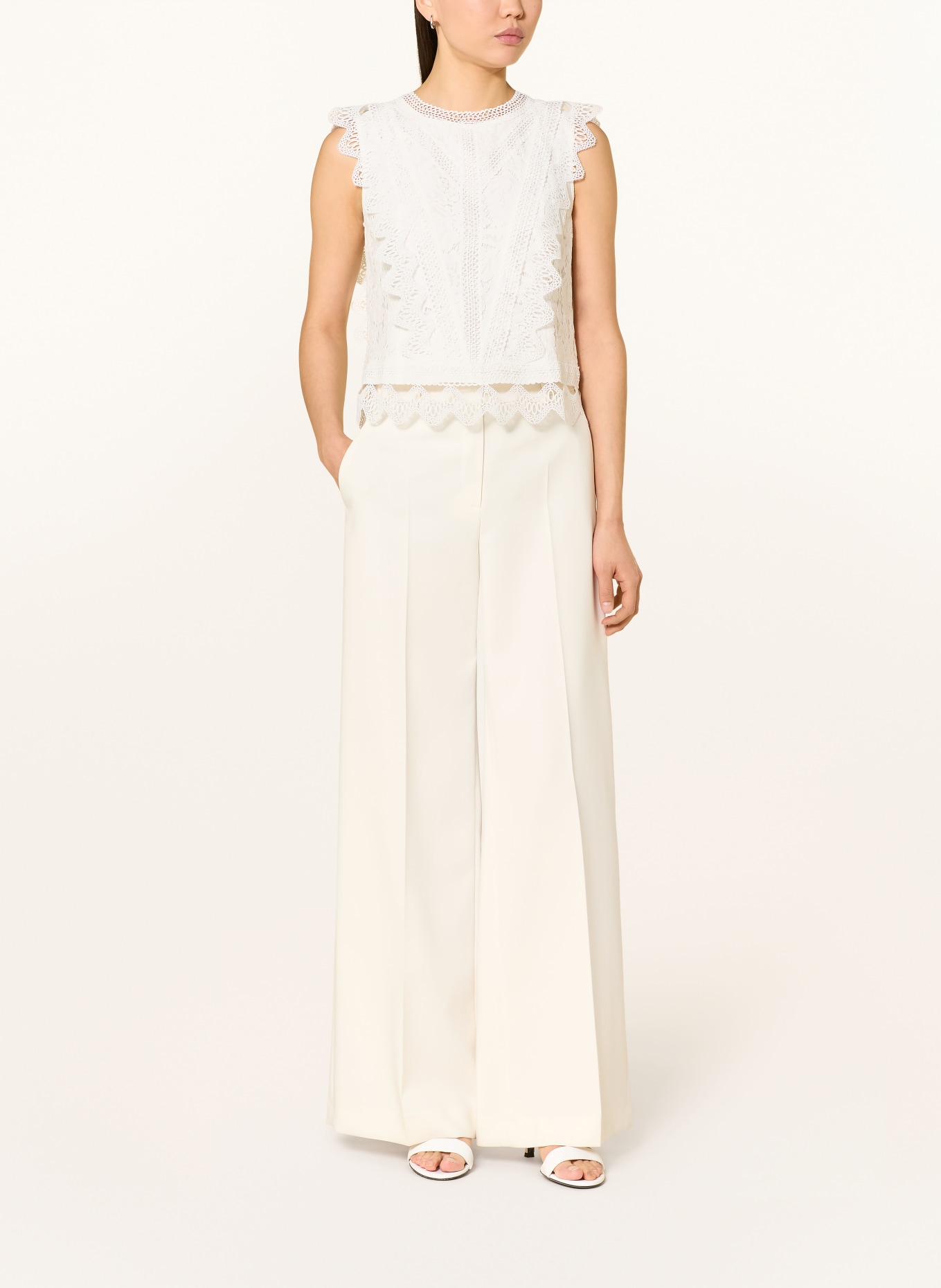 APART Spitzentop: WEISS