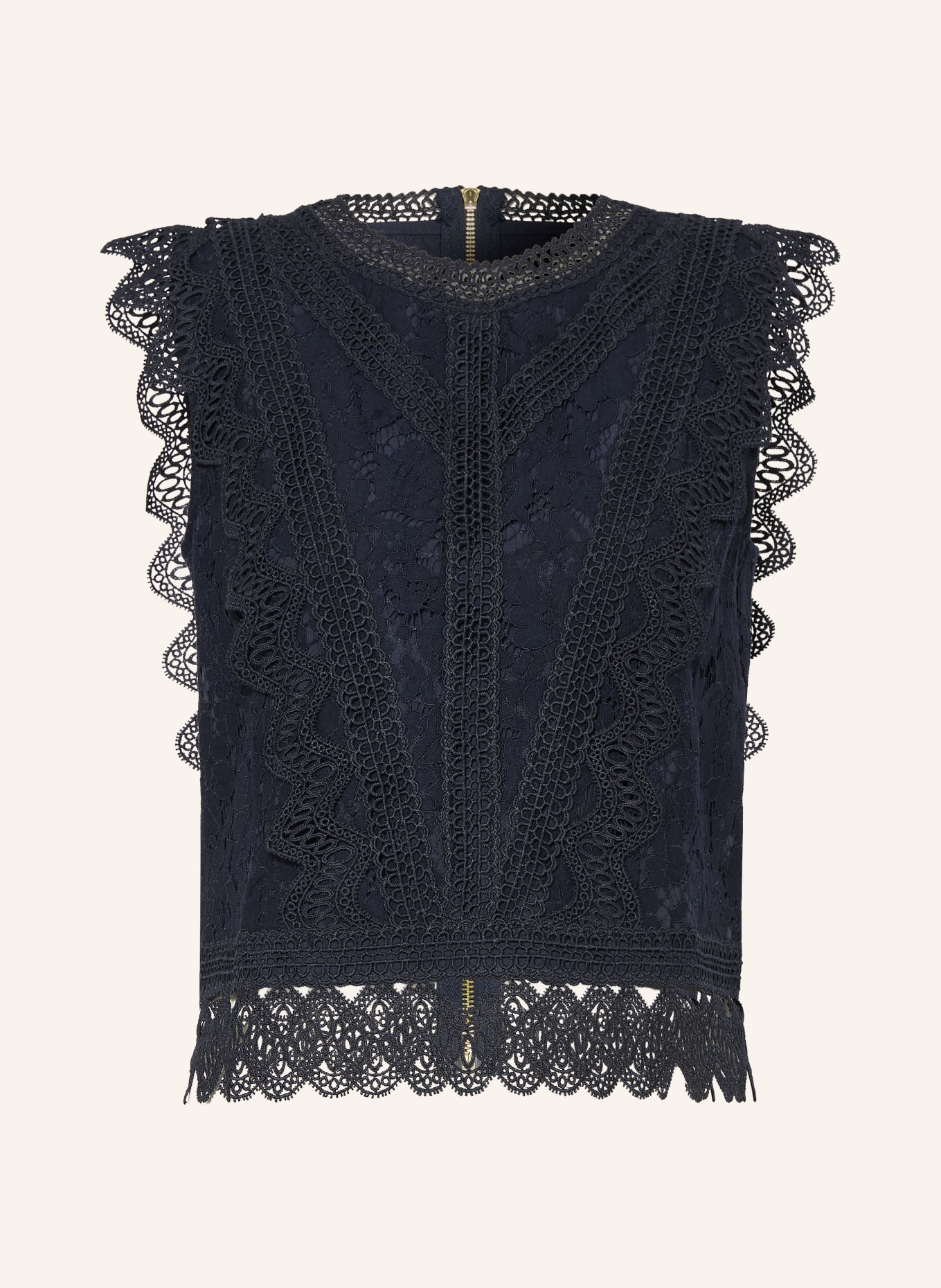 APART koszulka z koronką: GRANATOWY