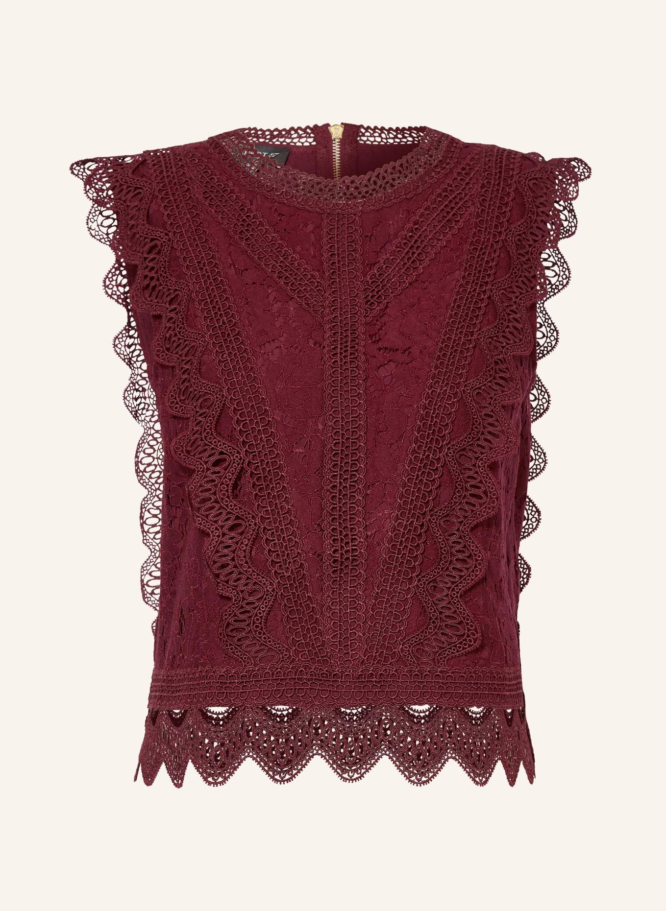 APART haut en dentelle: ROUGE FONCÉ