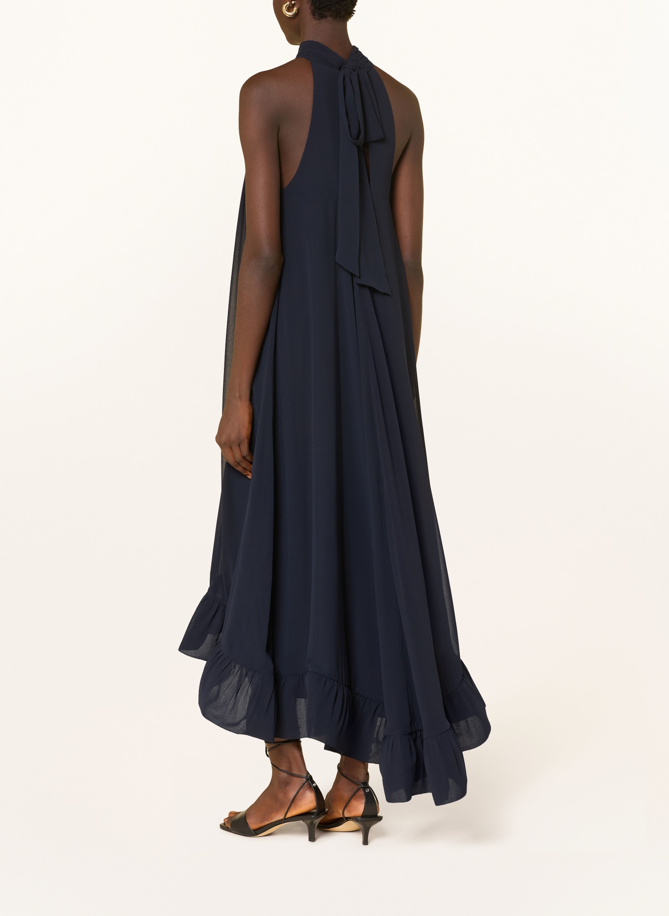 APART Suknia wieczorowa z falbanami: GRANATOWY