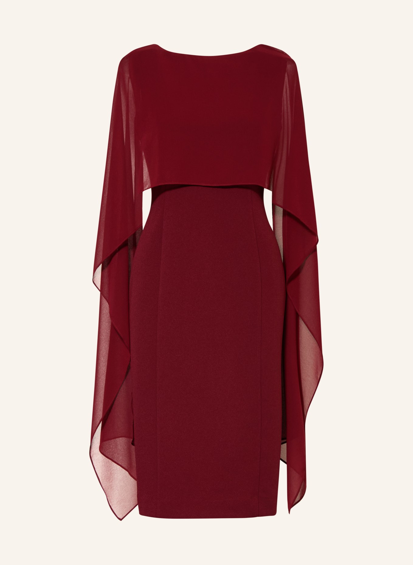 APART koktejlové šaty: TMAVĚ ČERVENÁ