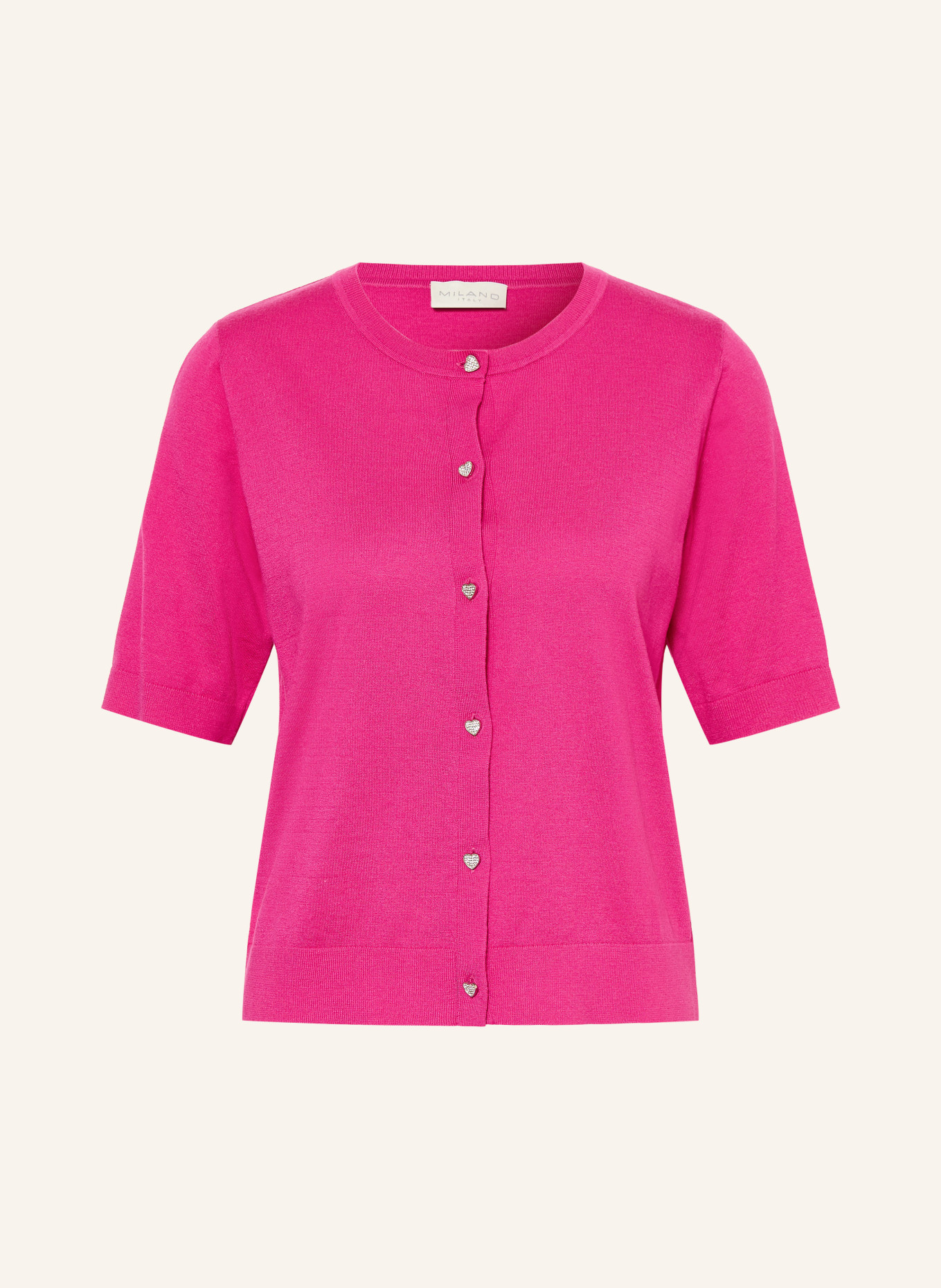 MILANO ITALY Cardigan with gemstones: PINK