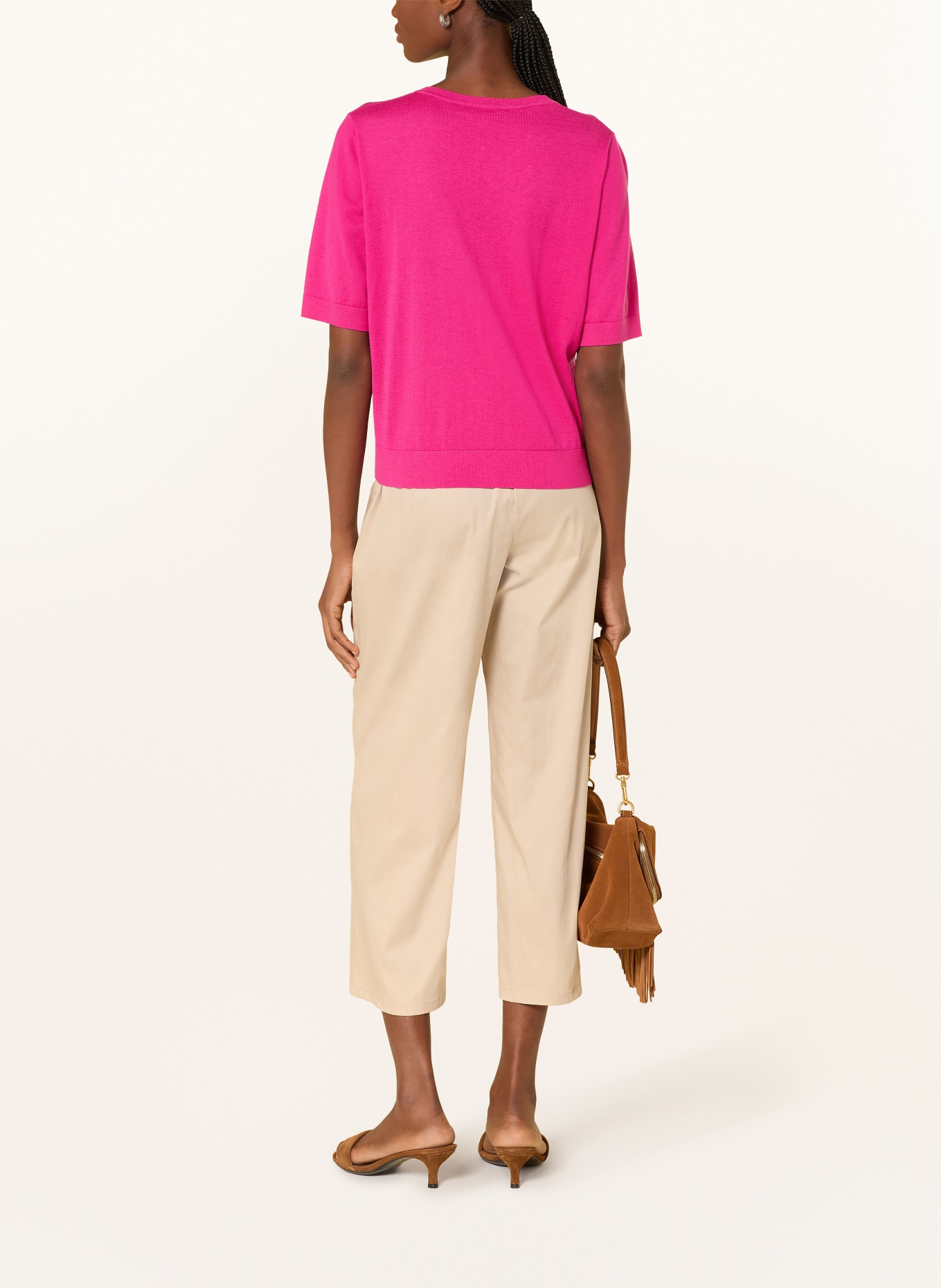 MILANO ITALY Cardigan with gemstones: PINK