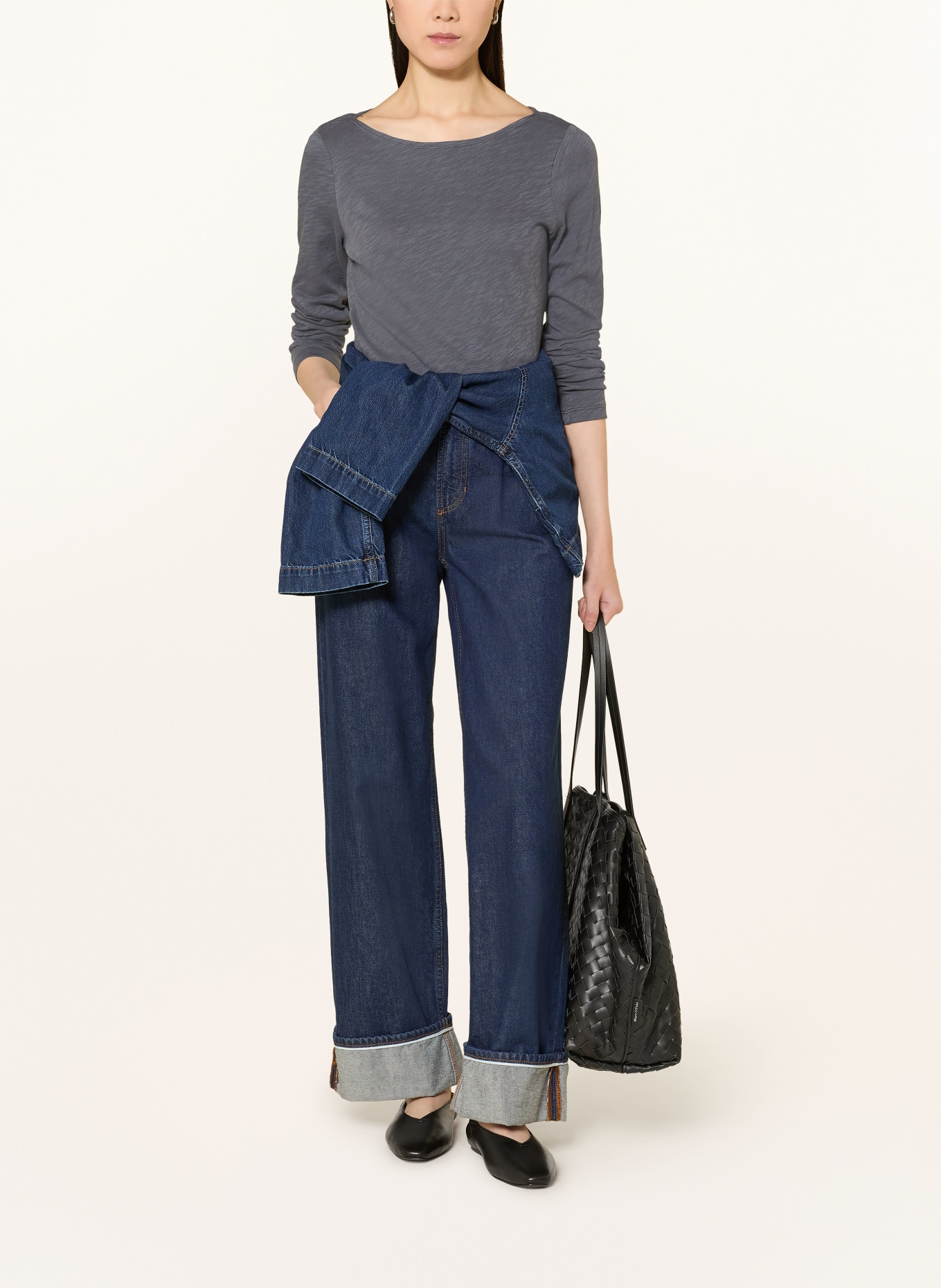 Marc O'Polo Dlouhé rukávy: TMAVĚ ŠEDÁ