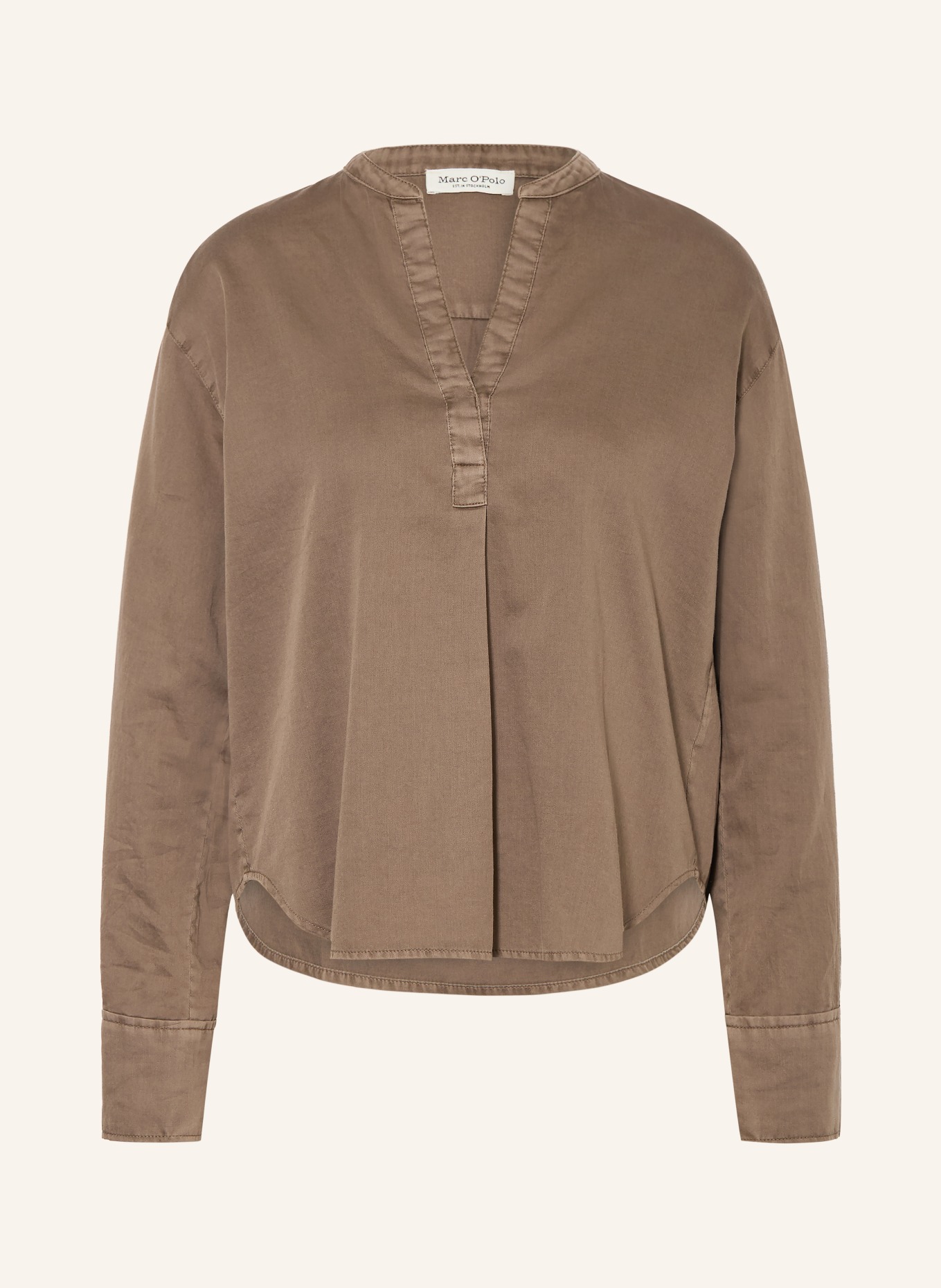 Marc O'Polo blouse shirt: DARK BROWN