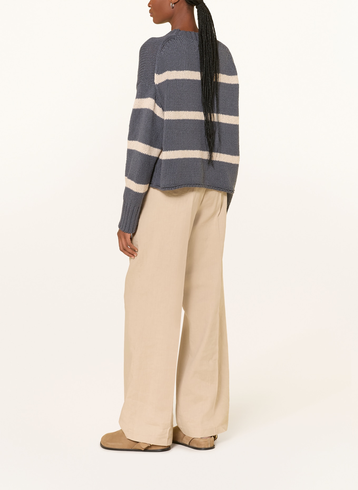 Marc O'Polo svetr: ČERNOŠEDÁ / BÉŽOVÁ