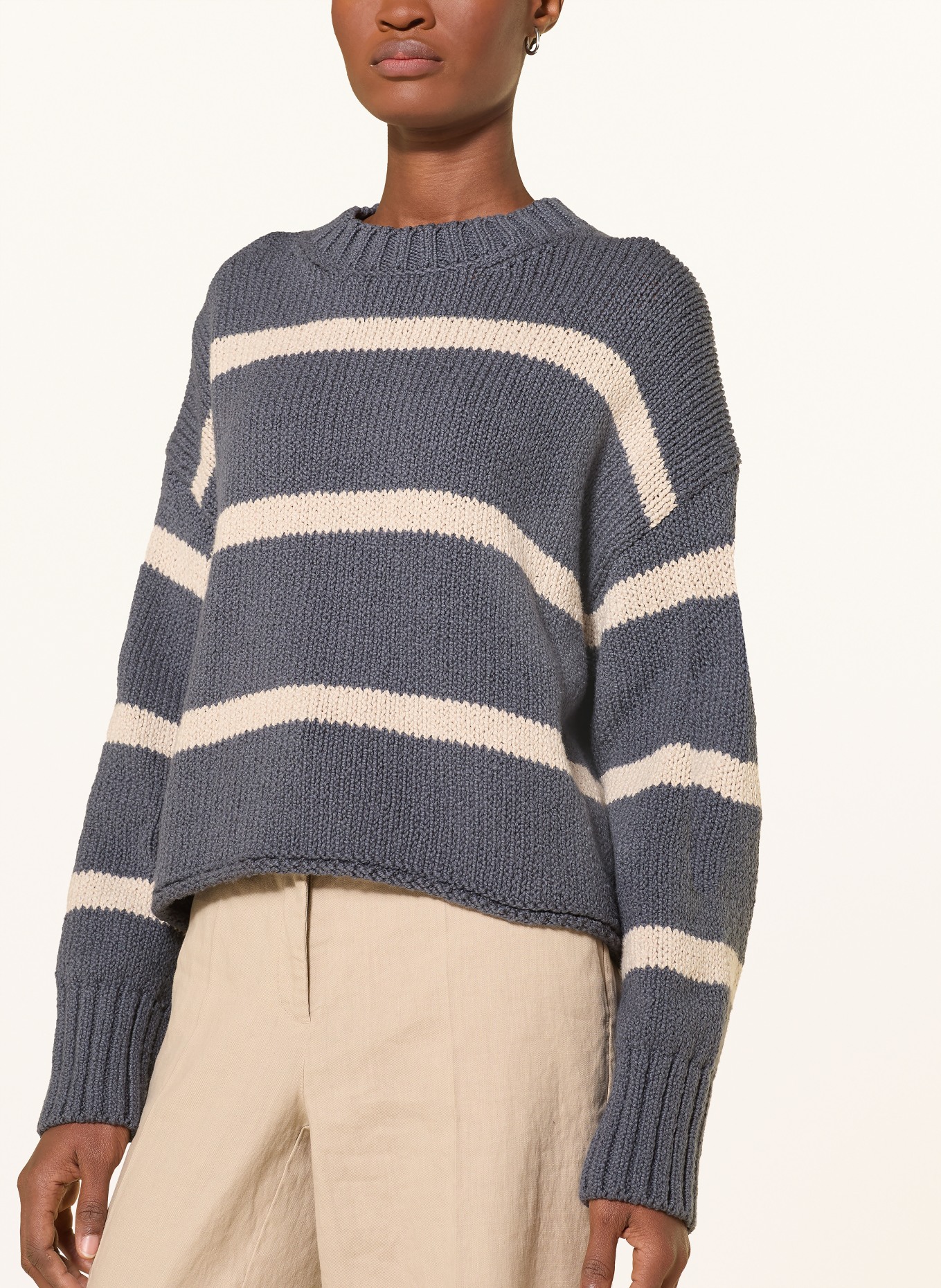 Marc O'Polo svetr: ČERNOŠEDÁ / BÉŽOVÁ