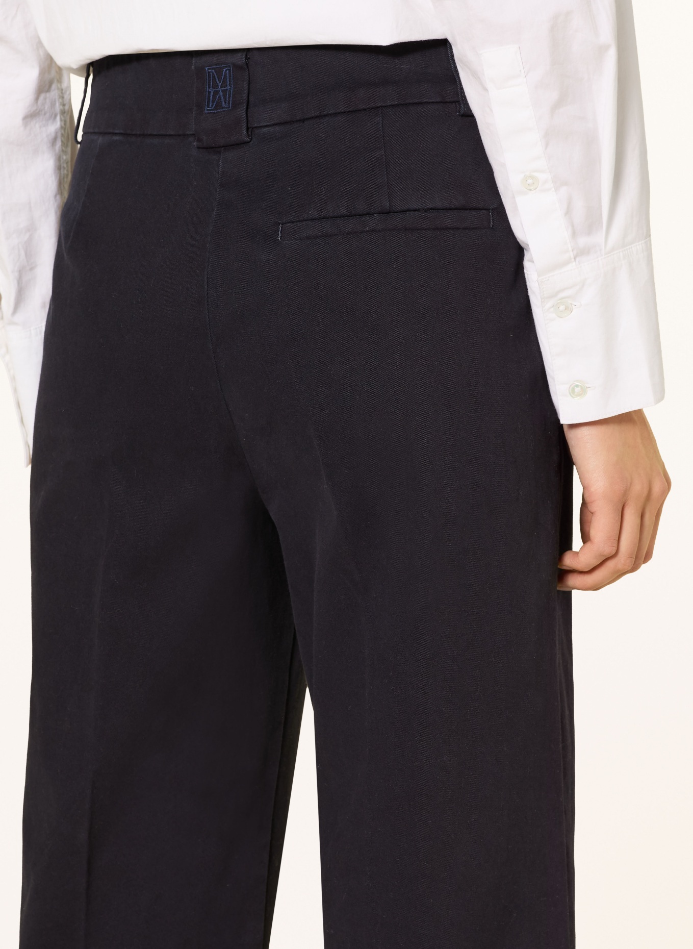 Marc O'Polo Kalhoty Marlene MEA STRAIGHT: TMAVĚ MODRÁ