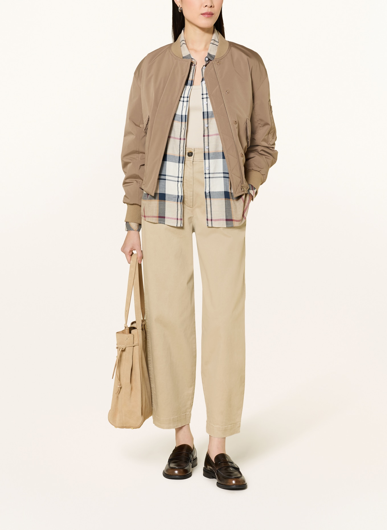 Marc O'Polo Kalhoty MINU BARREL: BÉŽOVÁ