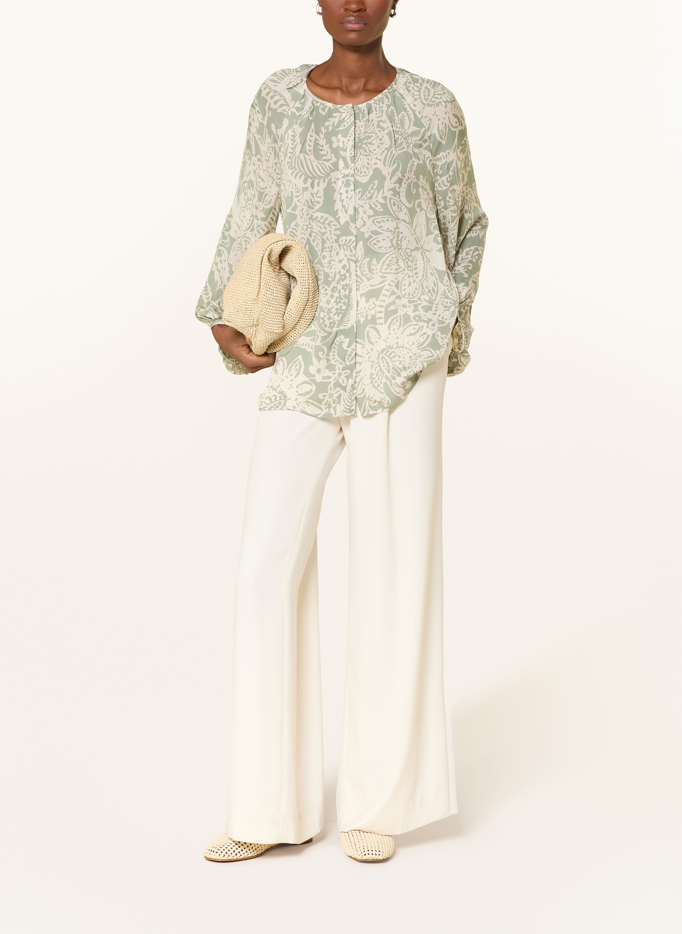 Marc O'Polo blouse: LIGHT GREEN / CREAM