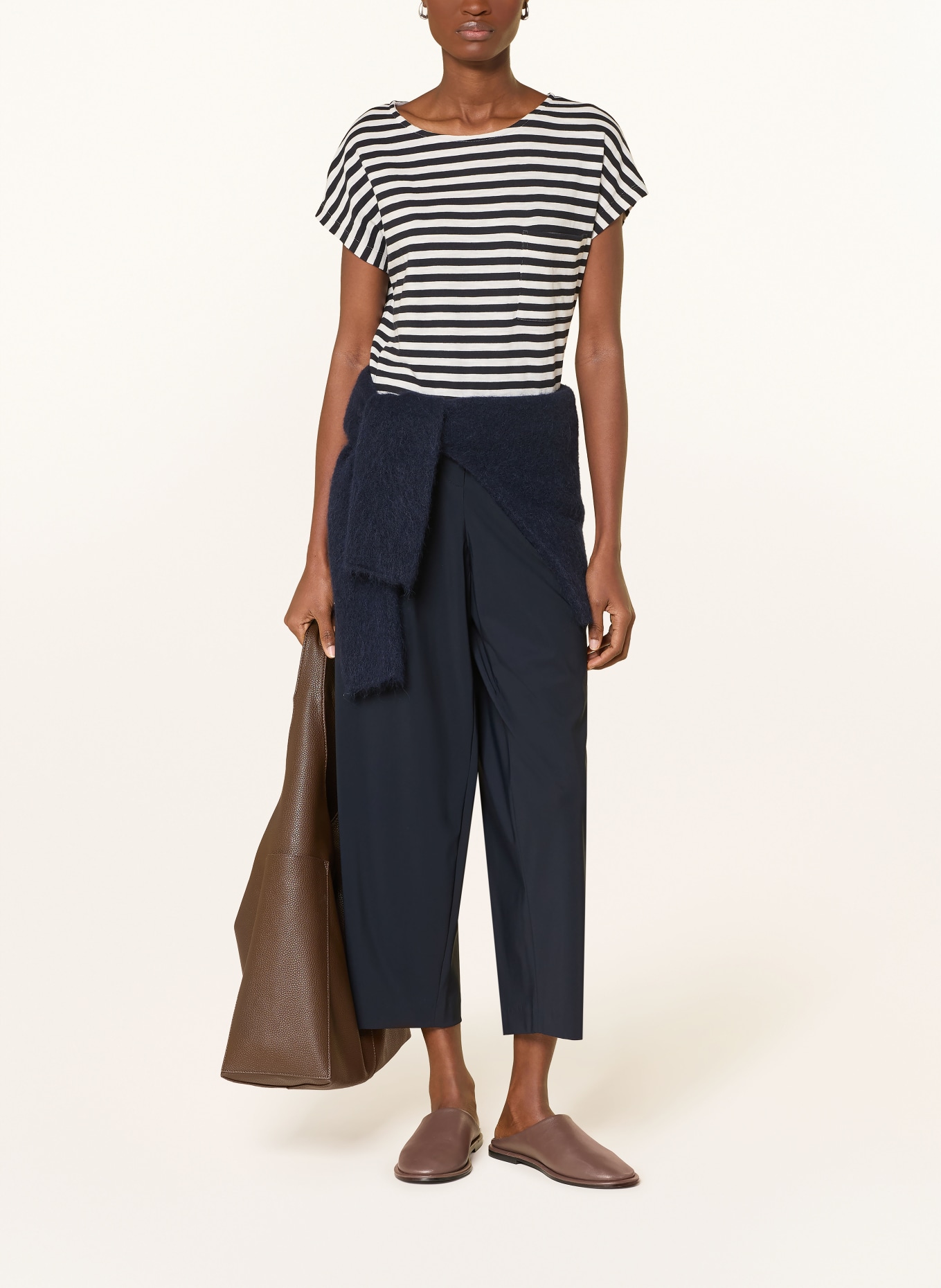 Marc O'Polo T-shirt: CREAM / DARK BLUE