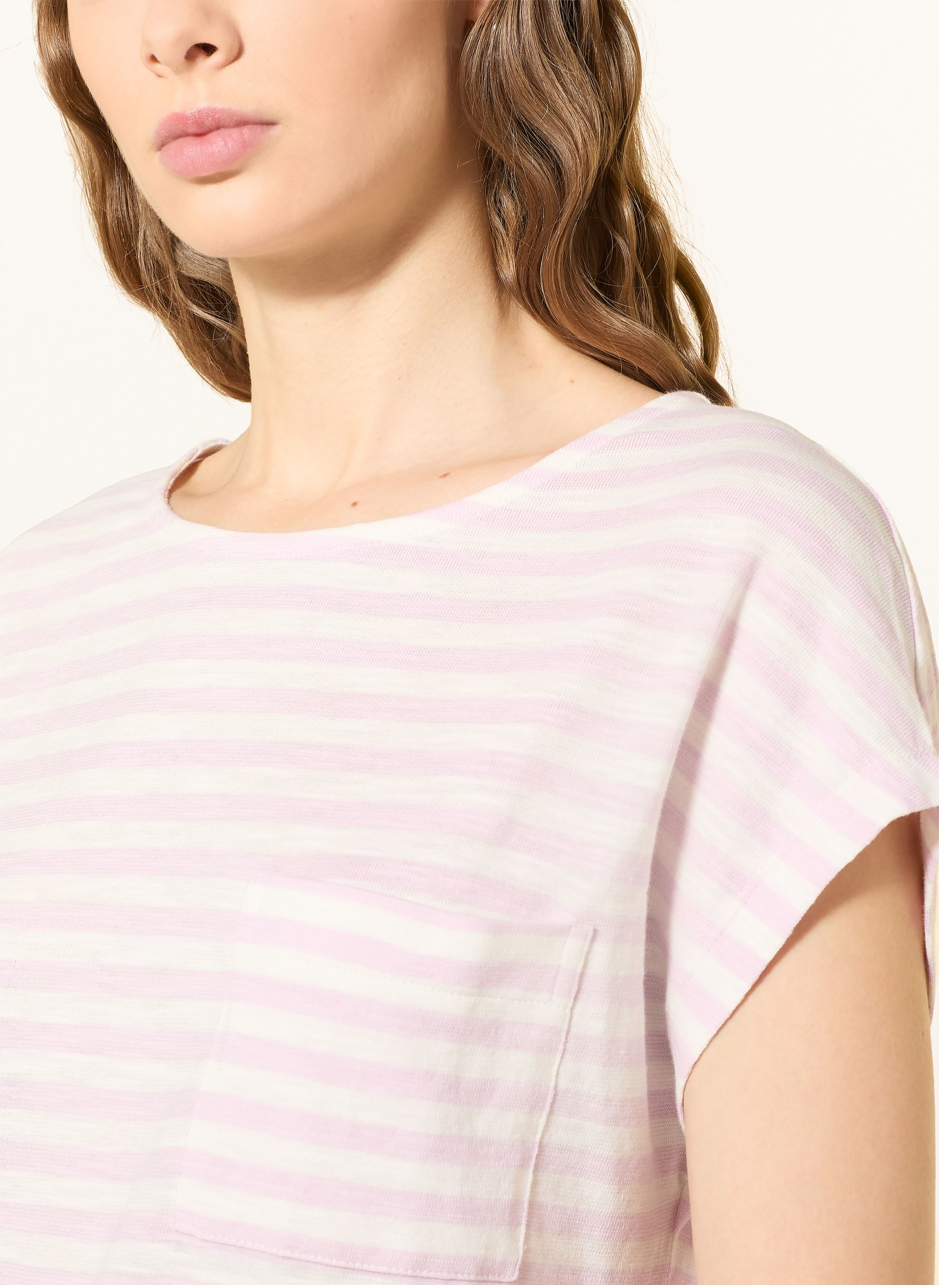 Marc O'Polo T-shirt: PINK / WHITE
