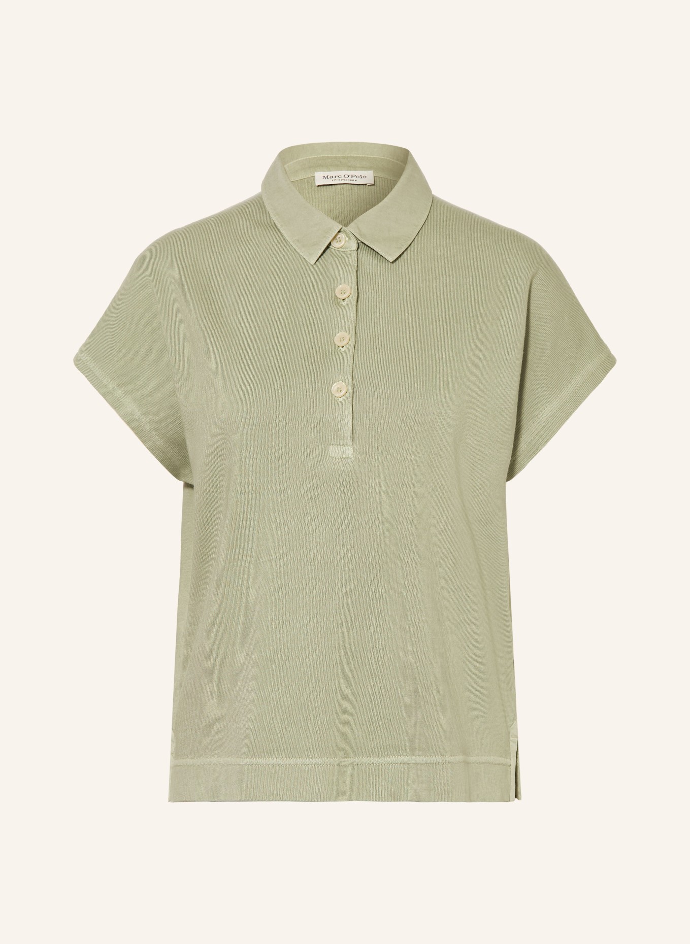 Marc O'Polo knitted polo shirt: LIGHT GREEN