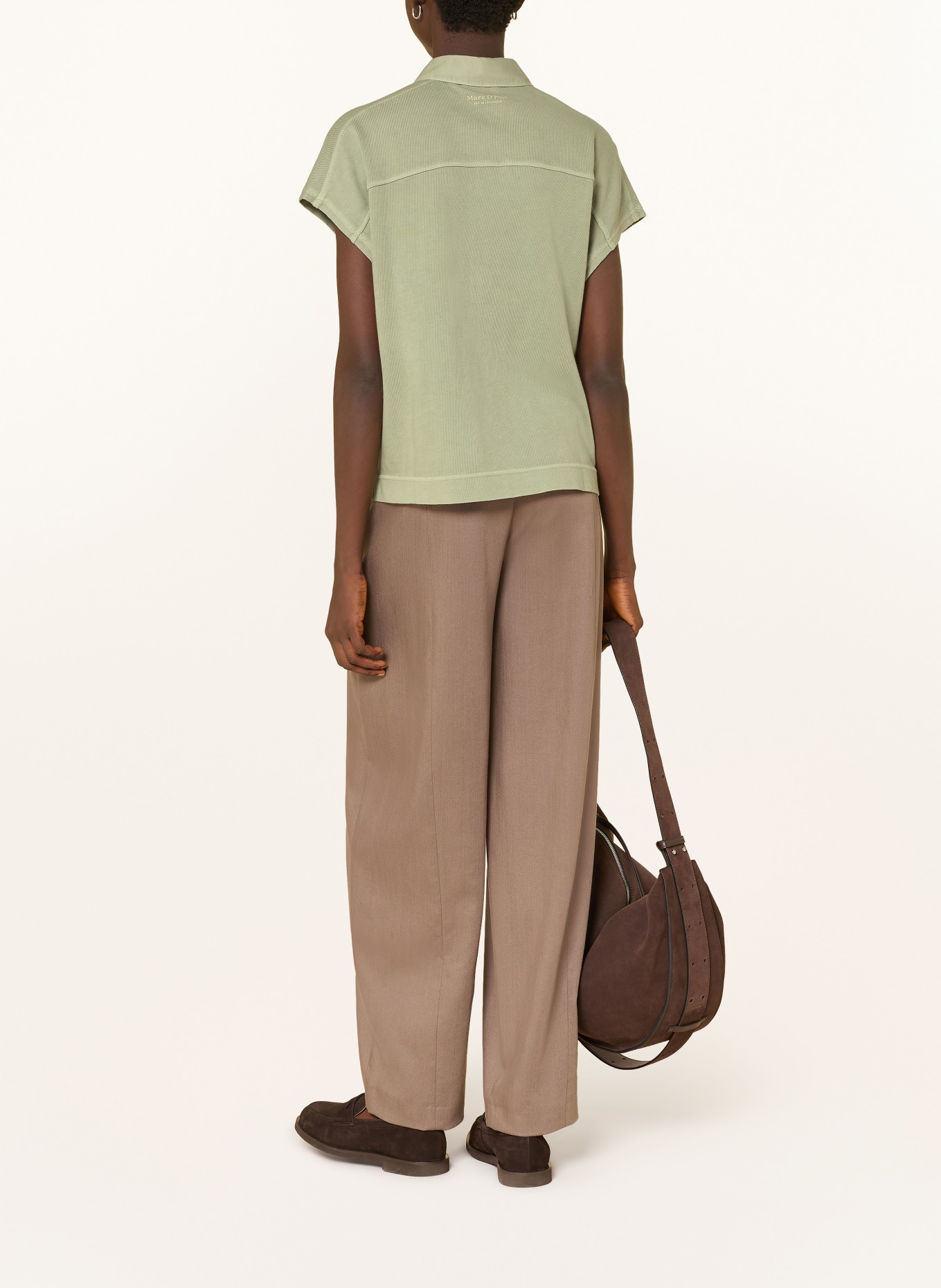 Marc O'Polo knitted polo shirt: LIGHT GREEN