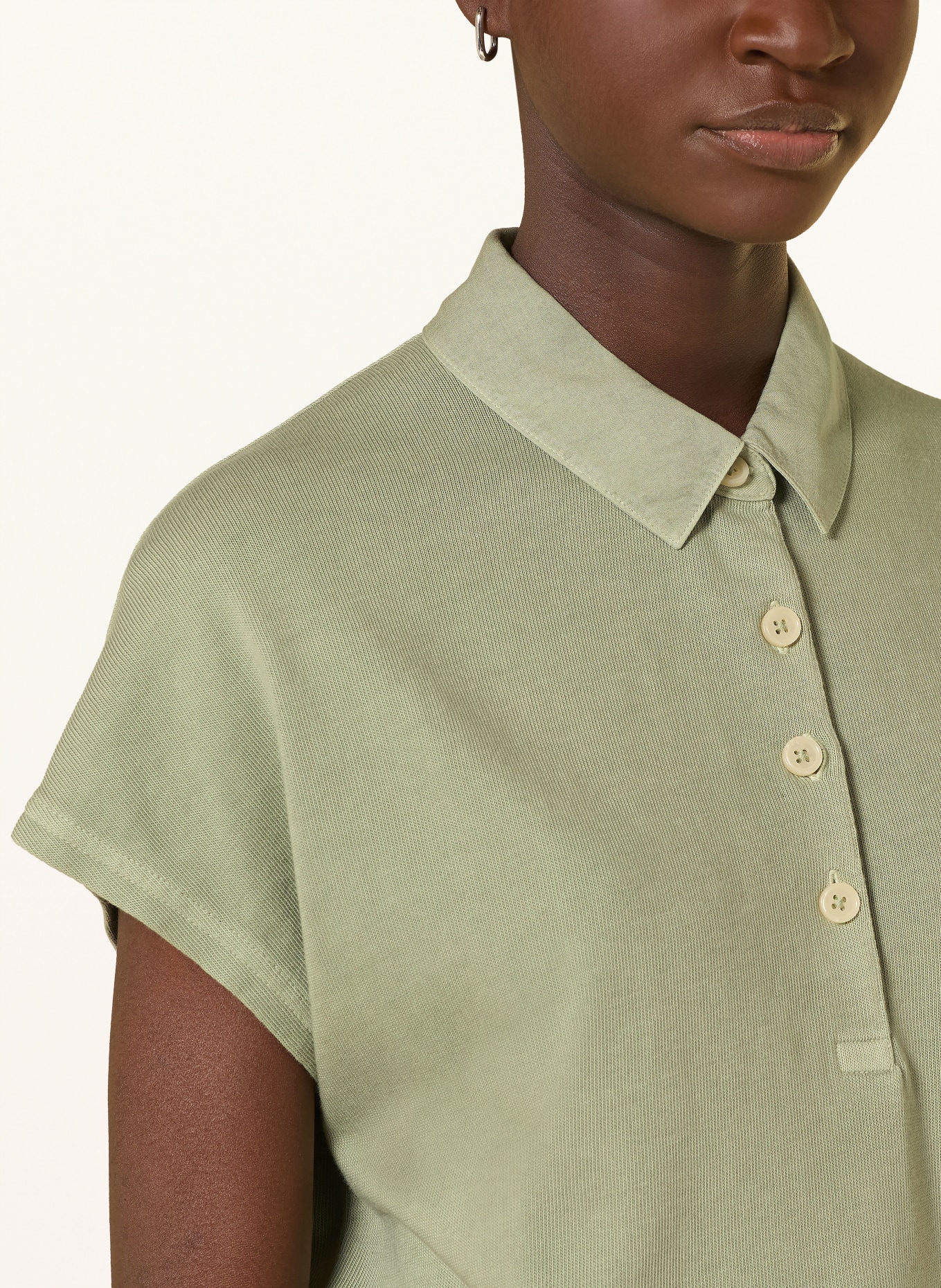 Marc O'Polo knitted polo shirt: LIGHT GREEN