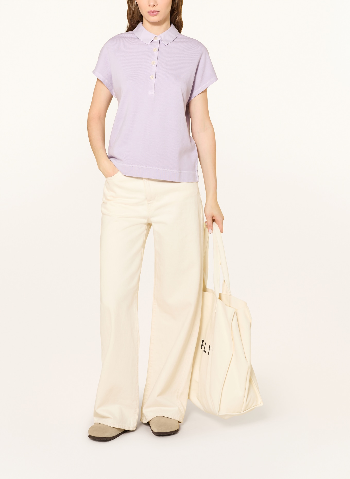 Marc O'Polo knitted polo shirt: LIGHT PURPLE