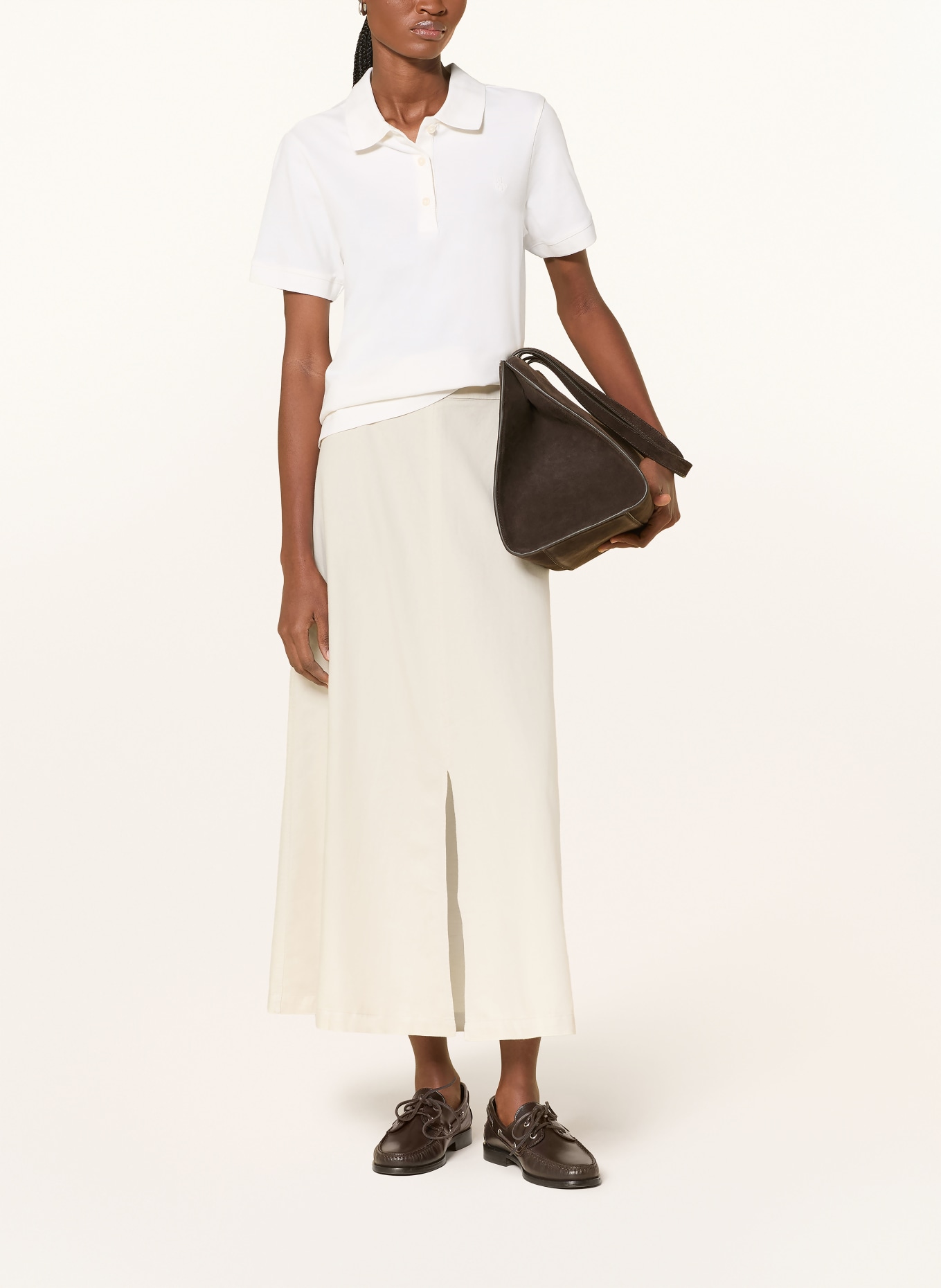 Marc O'Polo knitted polo shirt: WHITE