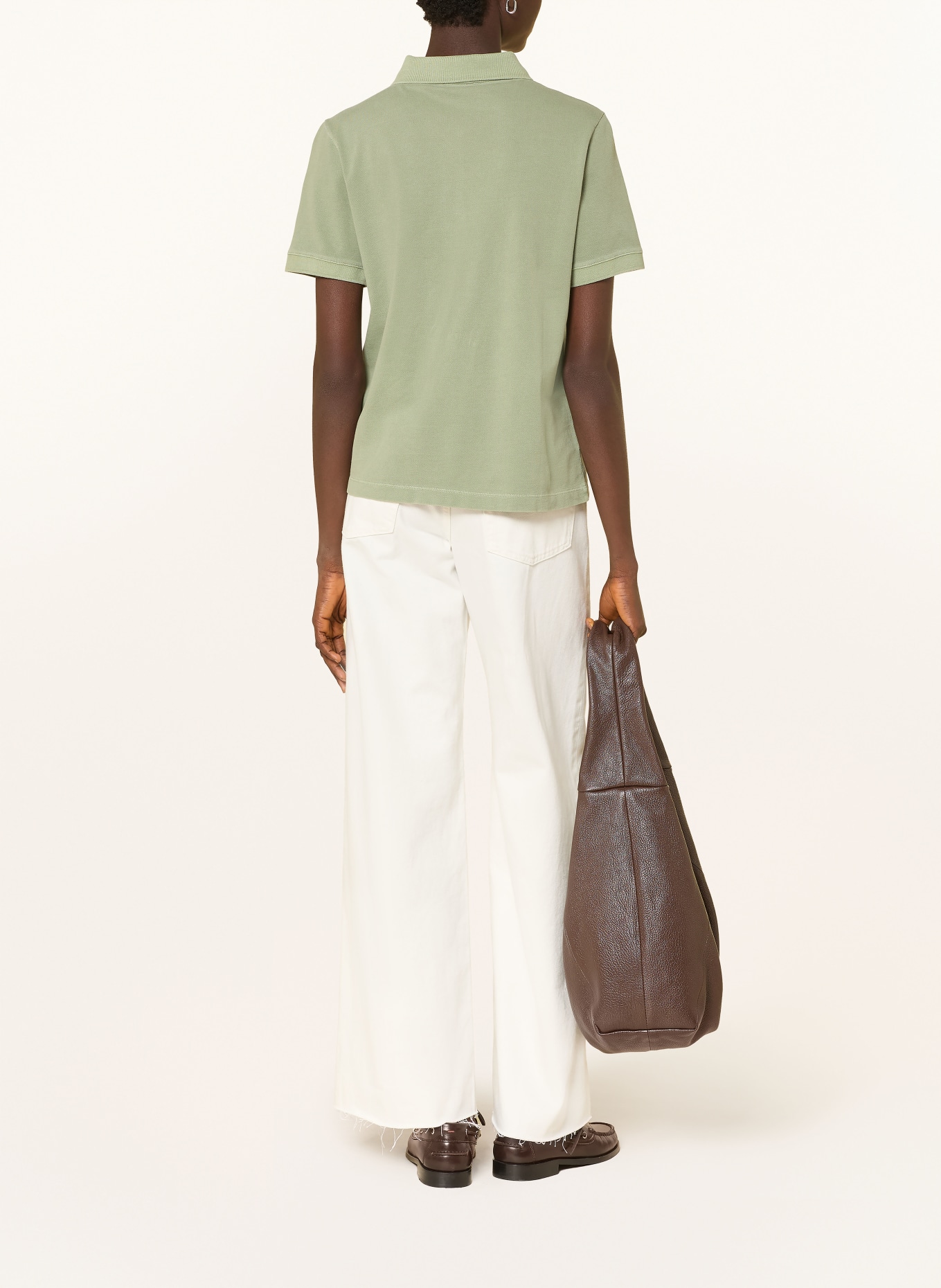 Marc O'Polo Strick-Poloshirt: HELLGRÜN