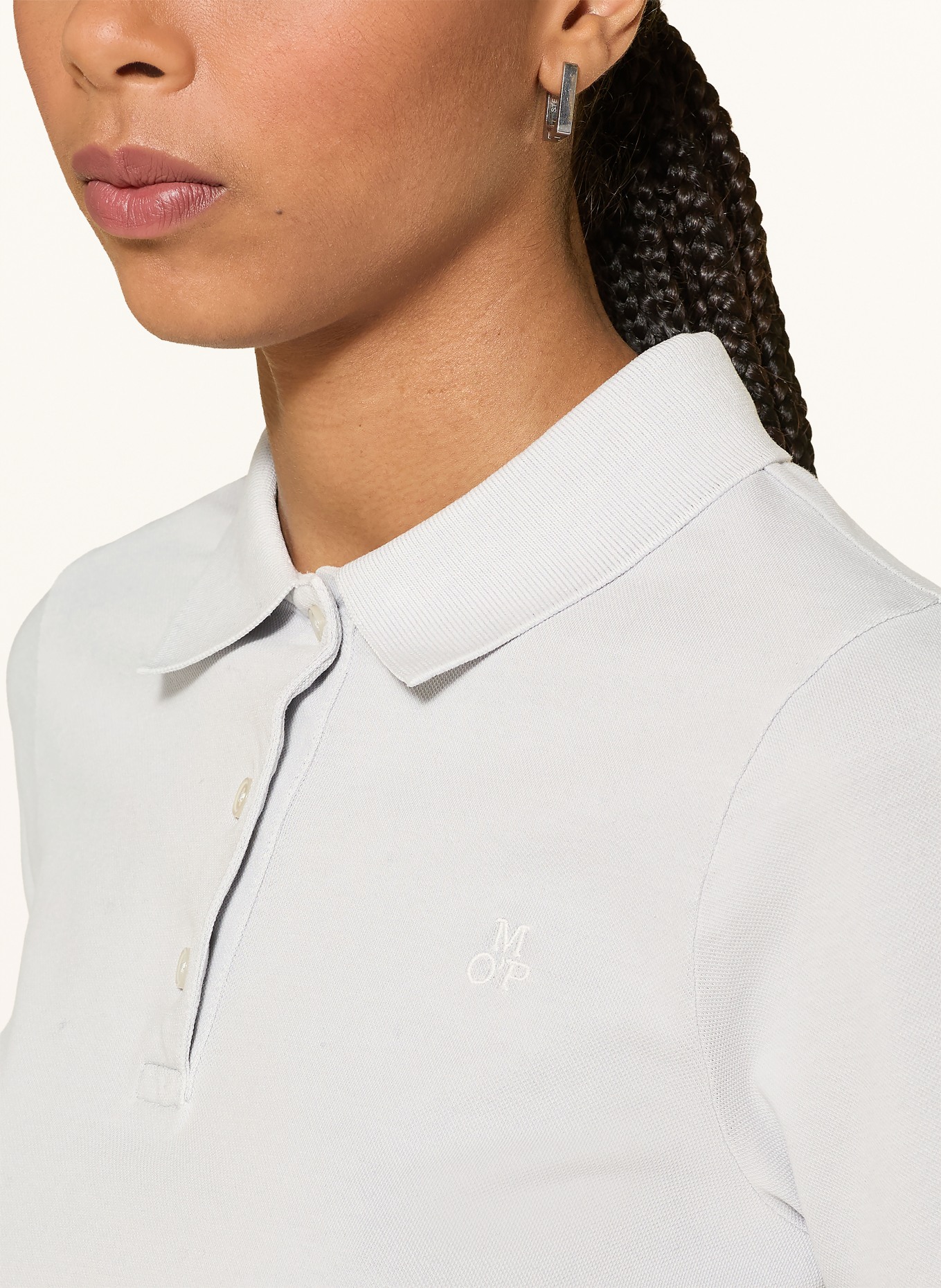 Marc O'Polo Pletené polo tričko: TMAVĚ MODRÁ