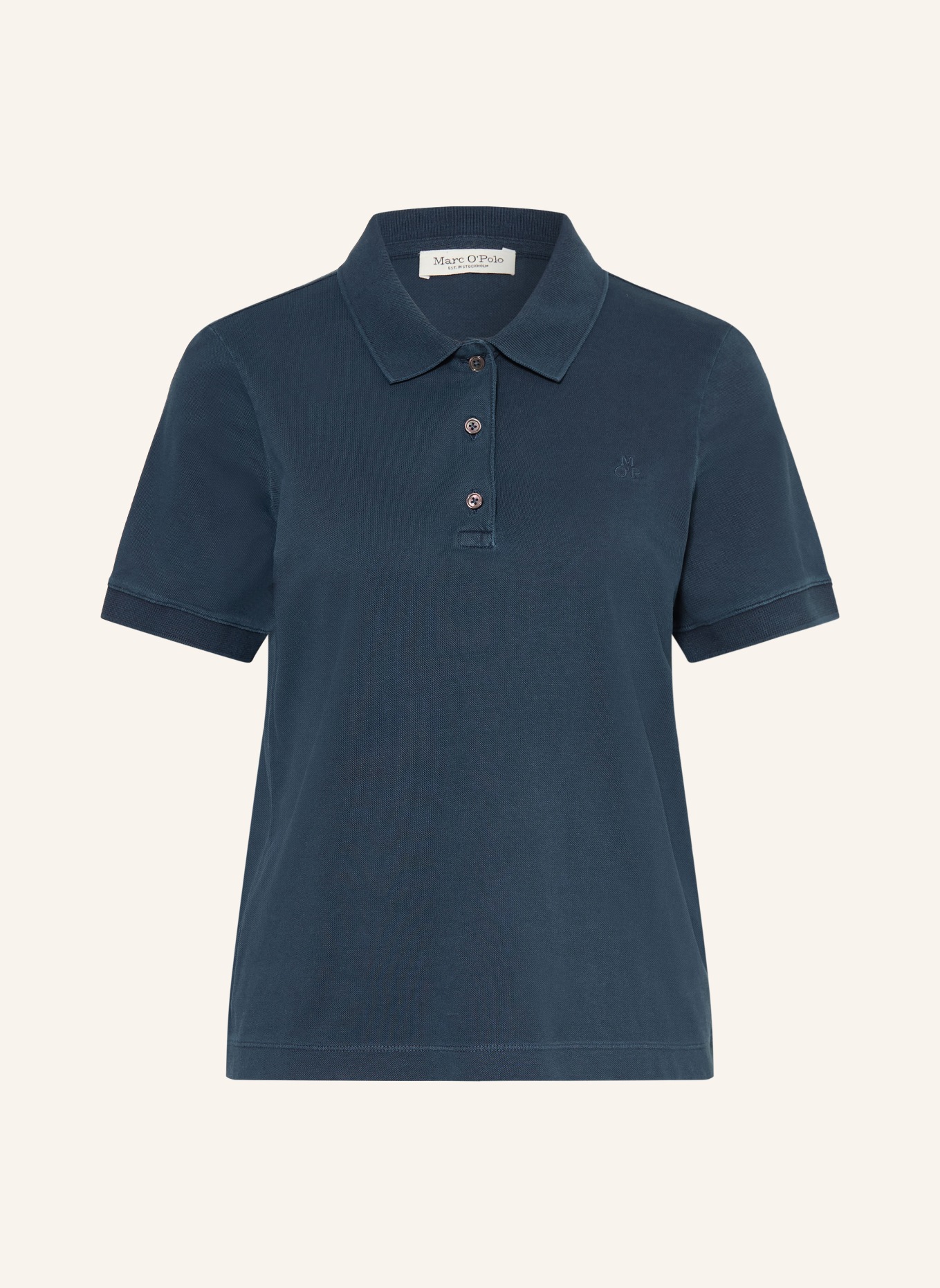 Marc O'Polo Pletené polo tričko: TMAVĚ MODRÁ