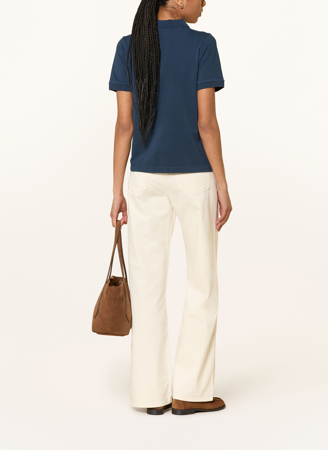 Marc O'Polo Pletené polo tričko: TMAVĚ MODRÁ