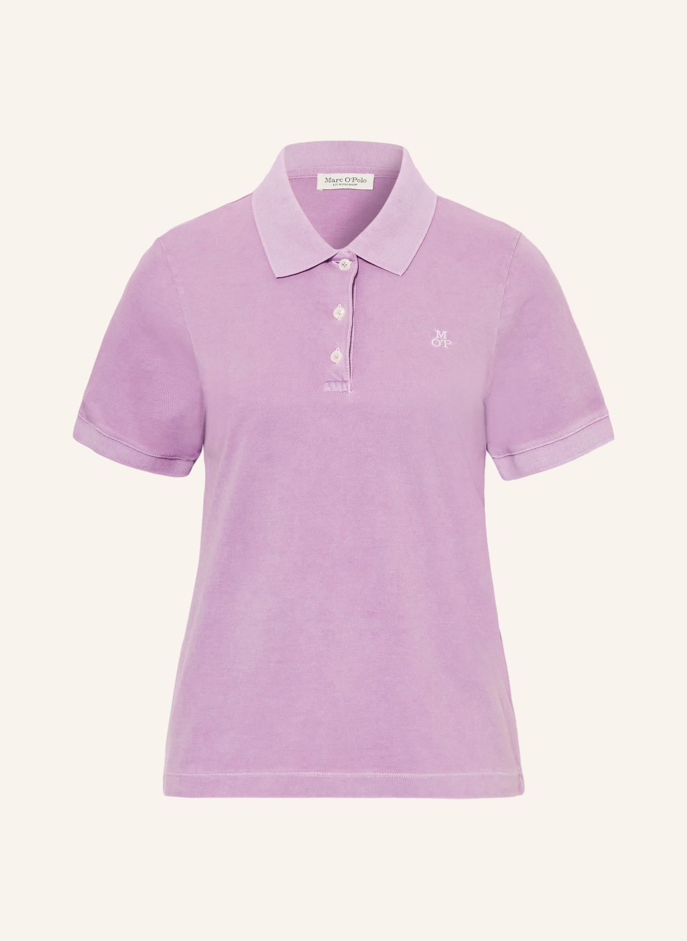 Marc O'Polo Strick-Poloshirt: HELLLILA