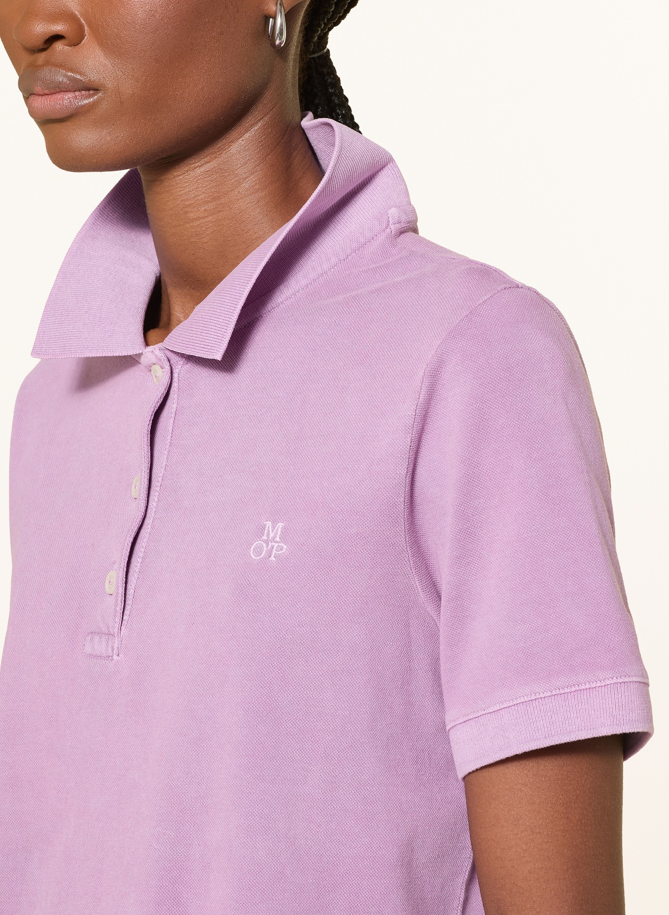 Marc O'Polo Strick-Poloshirt: HELLLILA