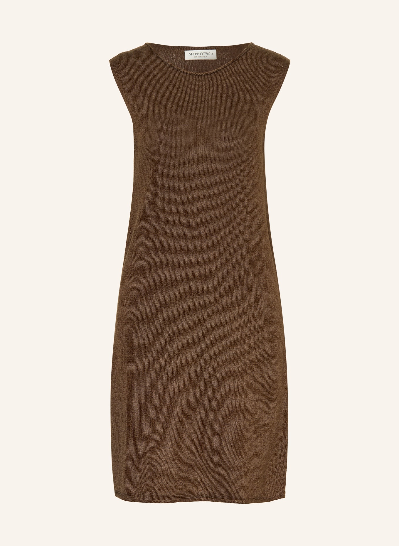 Marc O'Polo Knitted dress with linen: OLIVE
