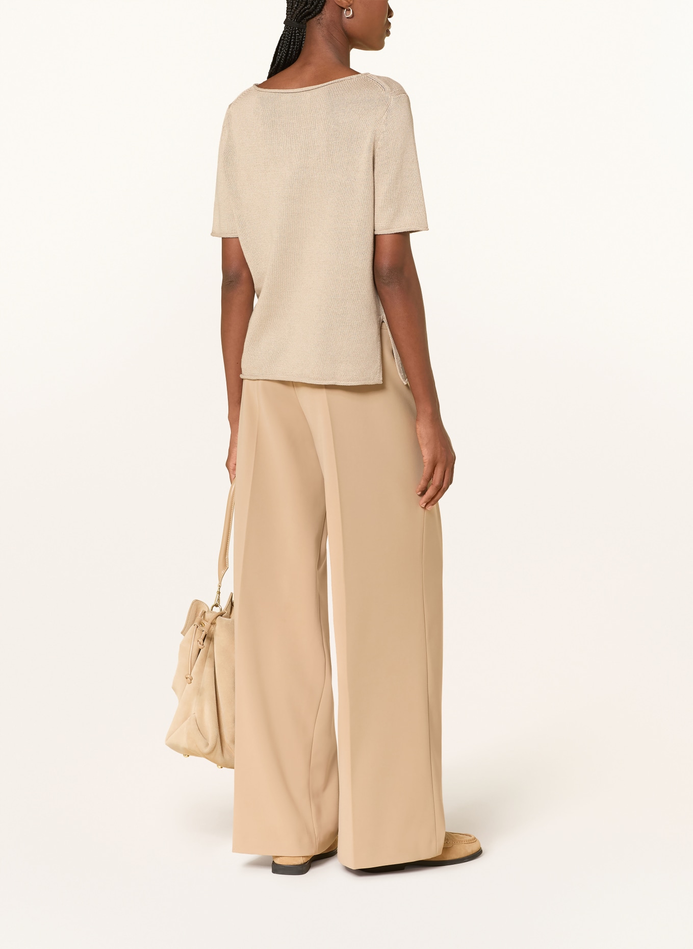 Marc O'Polo Strickshirt mit Leinen: BEIGE