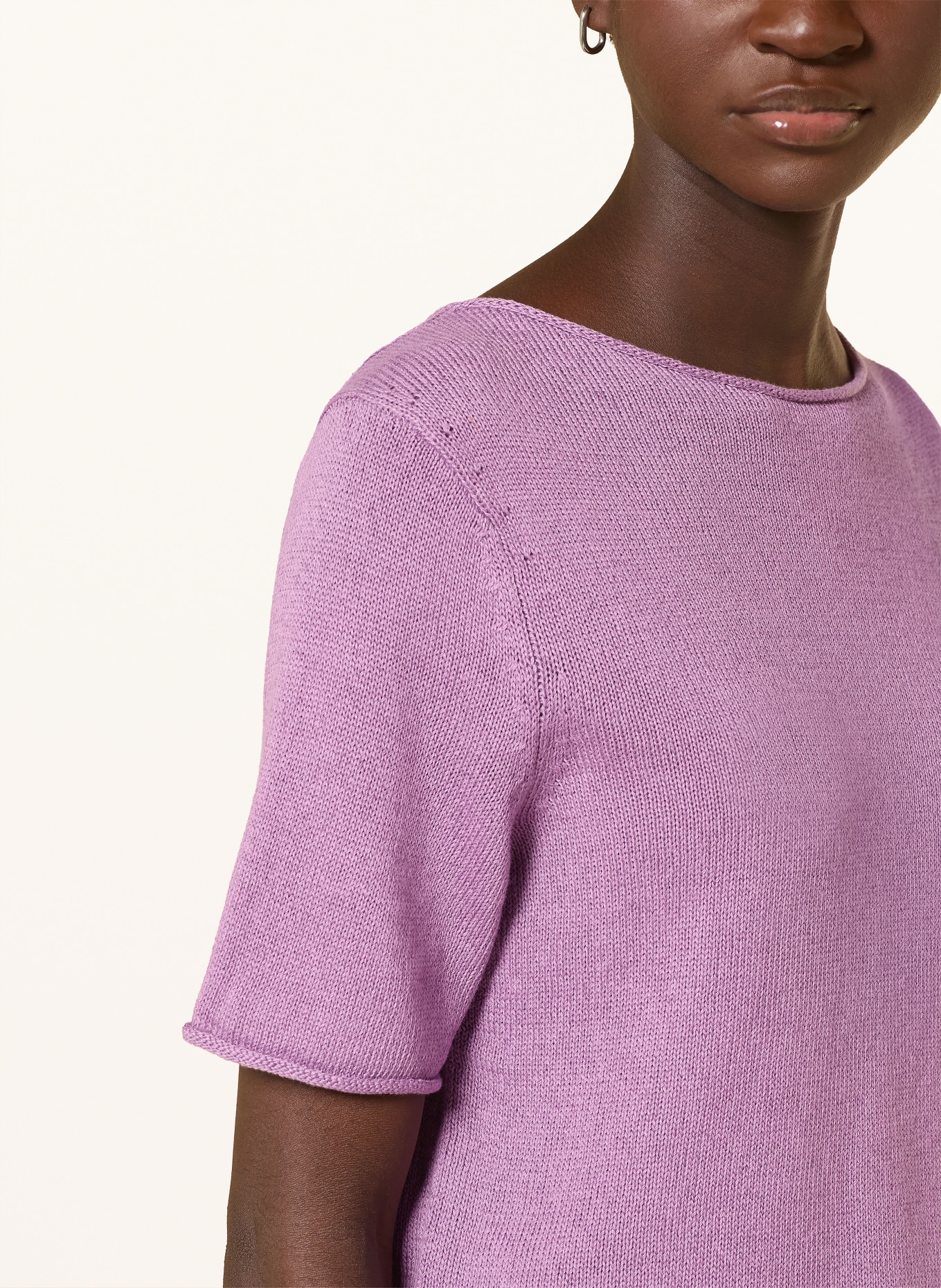 Marc O'Polo Sweter z dzianiny z lnem: JASNOFIOLETOWY