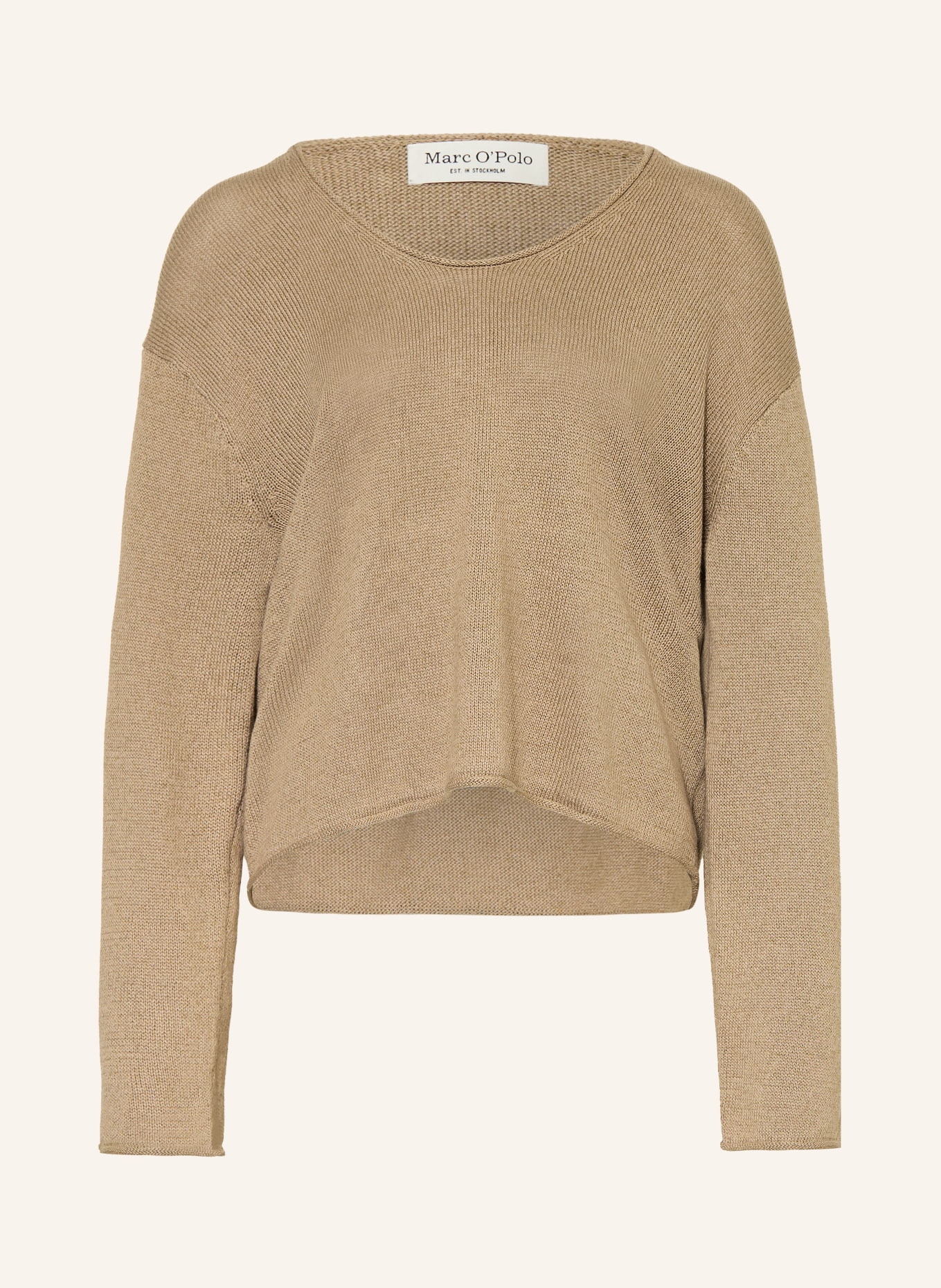Marc O'Polo Pullover mit Leinen: TAUPE
