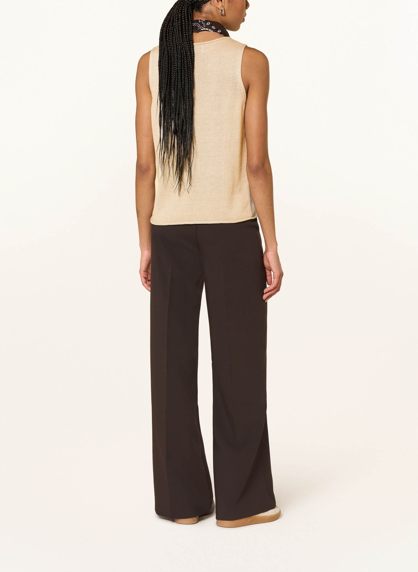 Marc O'Polo Dzianinowy top z lnem: BEŻOWY